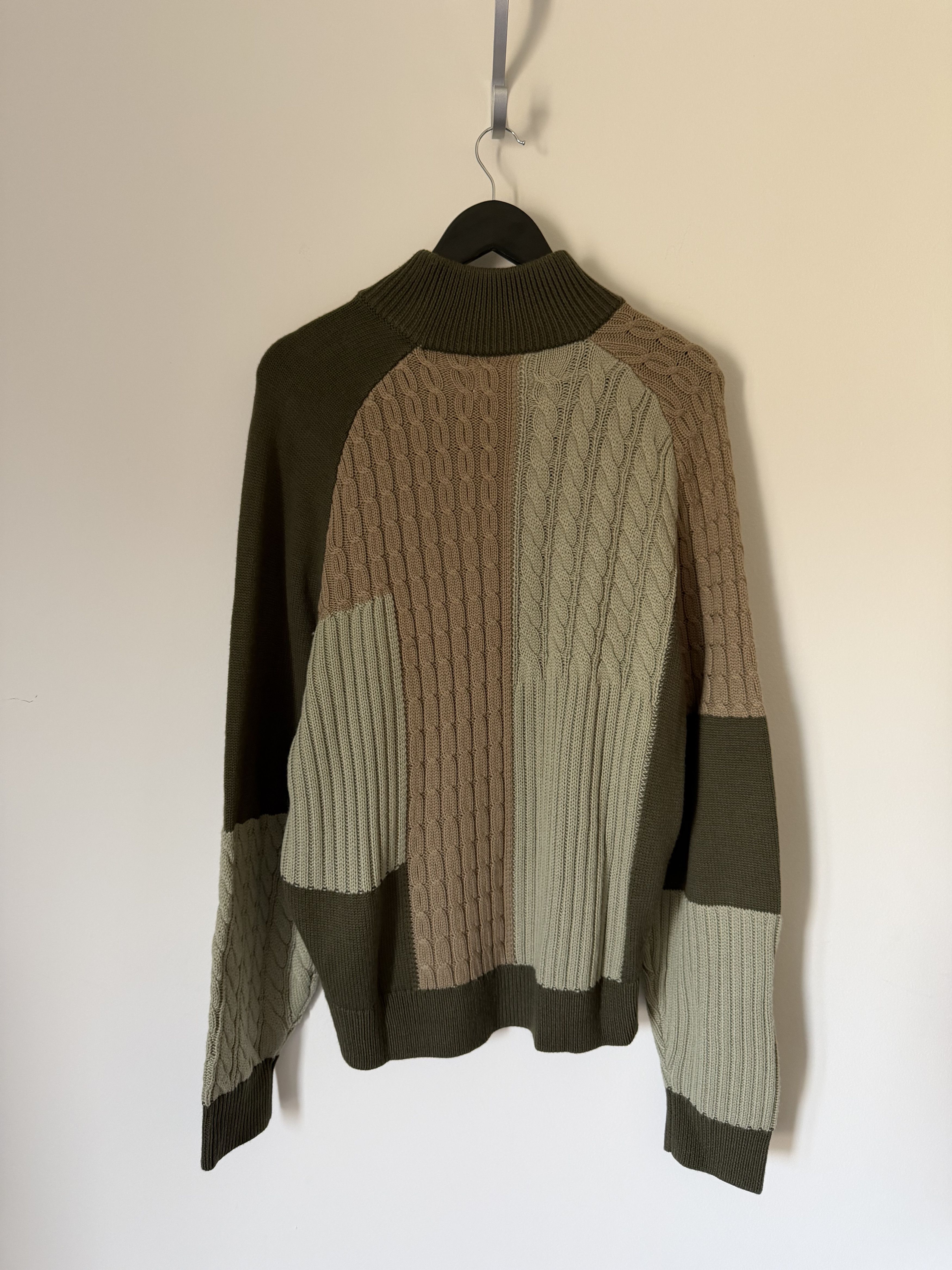 Palace Palace Patchwork Zip Knit Cardigan in Deep Green Size US L / EU 52-54 / 3 - 5 Thumbnail