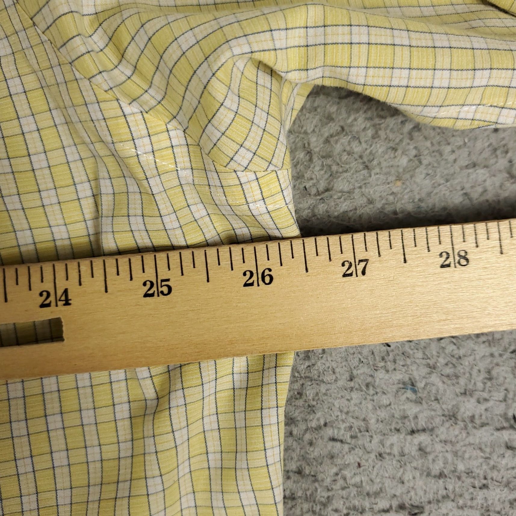 Brooks Brothers BROOKS BROTHERS Shirt Mens 16.5 Yellow Plaid Dress Button-Up Long Sleeve Non-Iron Regular Fit Adult Medium? Size 42R - 5 Thumbnail