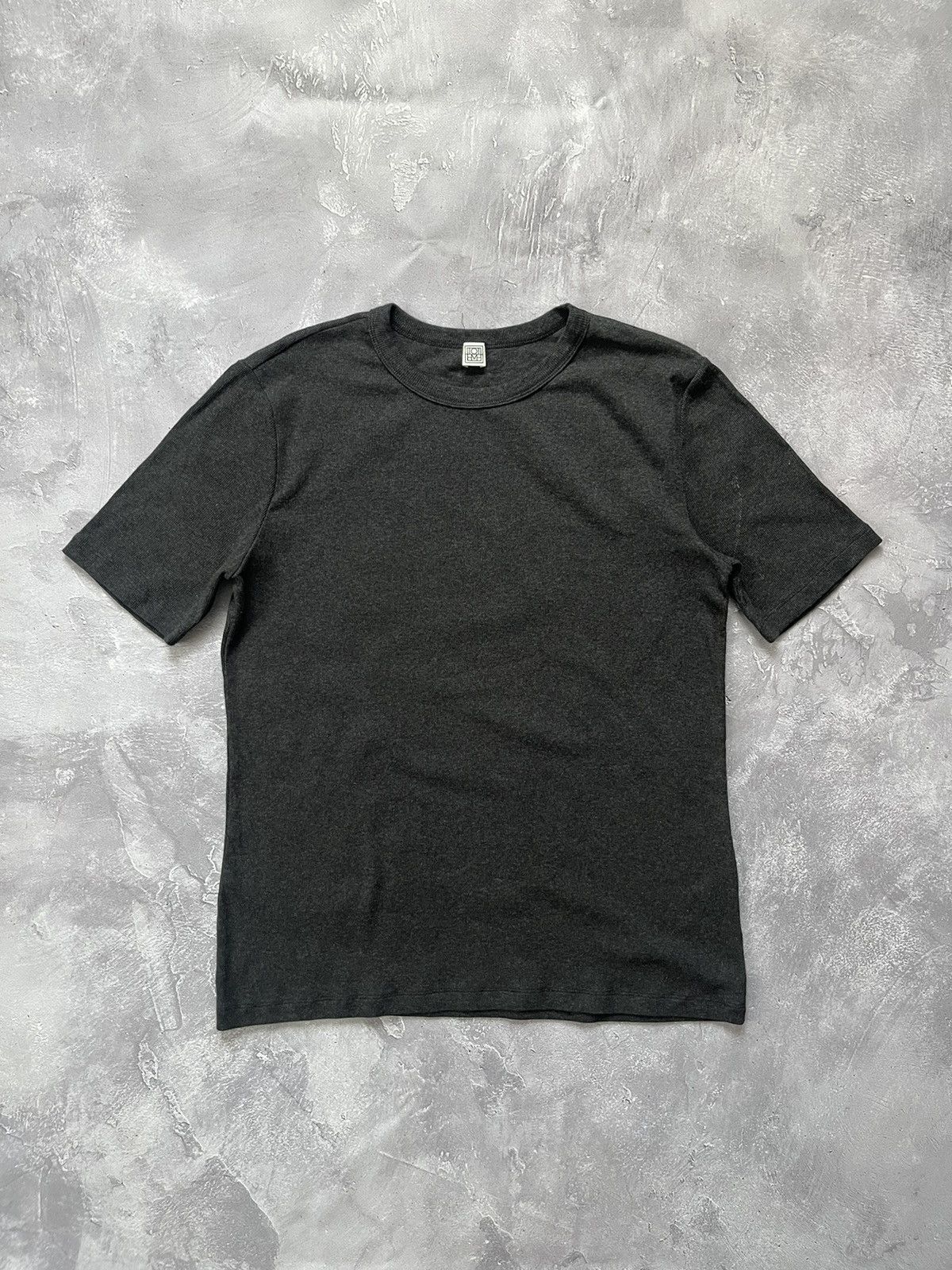 Toteme Toteme Classic Rib Tee Gray T-Shirt Size XL Size XL / US 12-14 / IT 48-50 - 1 Thumbnail