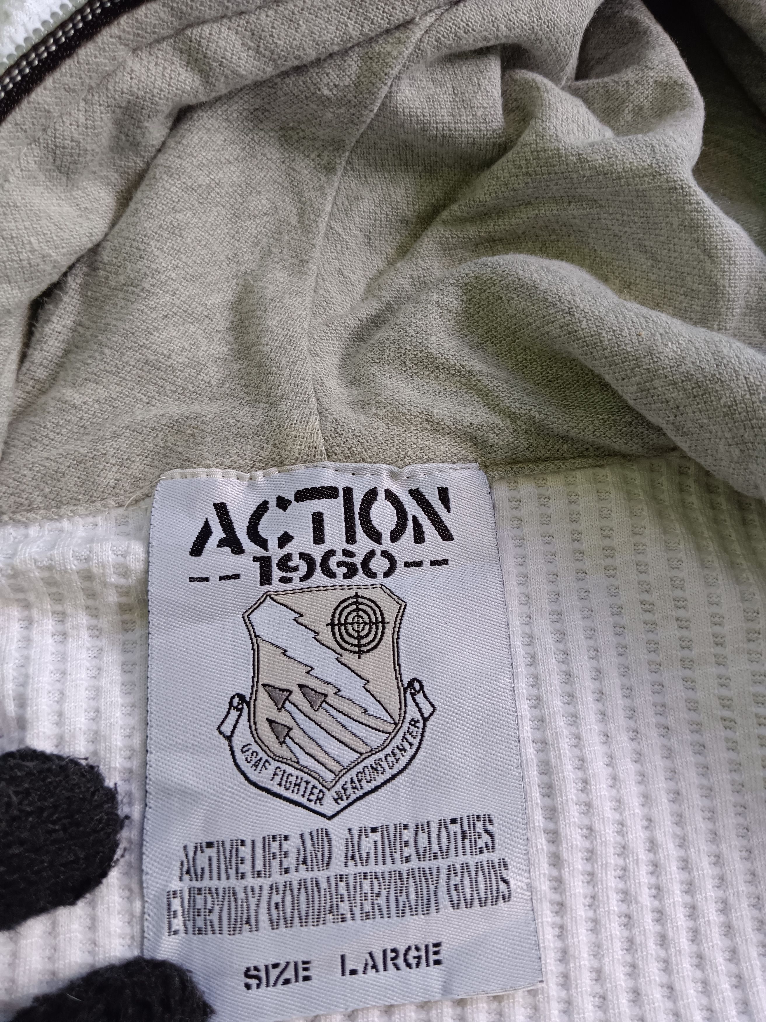 Designer × Japanese Brand Action 1960 Usaf Fighter Hoodie Waffle Knit Size US L / EU 52-54 / 3 - 5 Thumbnail