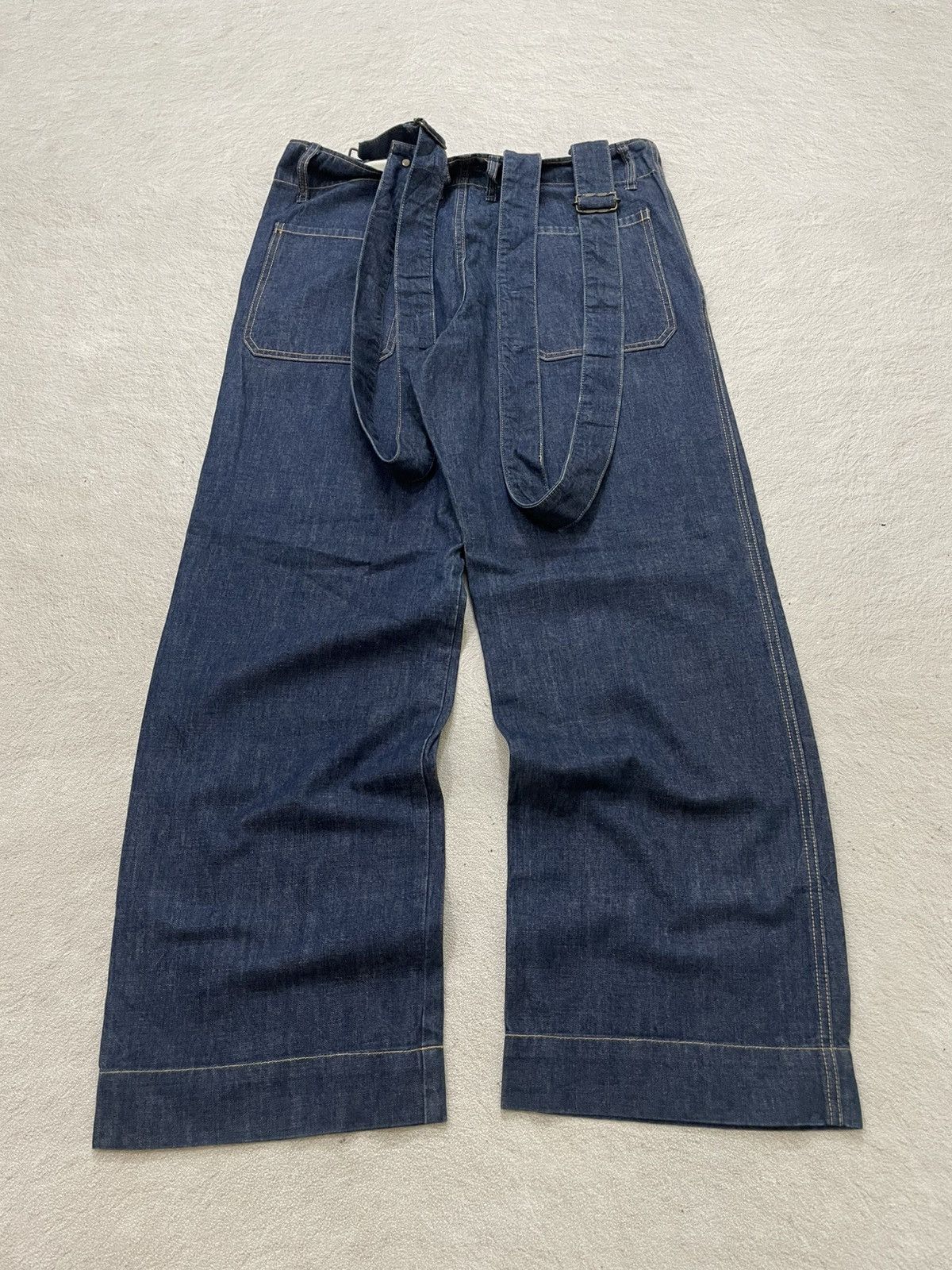Japanese Brand 2000s Japan Workwear Denim Pants Suspender Y2K Carhartt Size US 34 / EU 50 - 5 Thumbnail