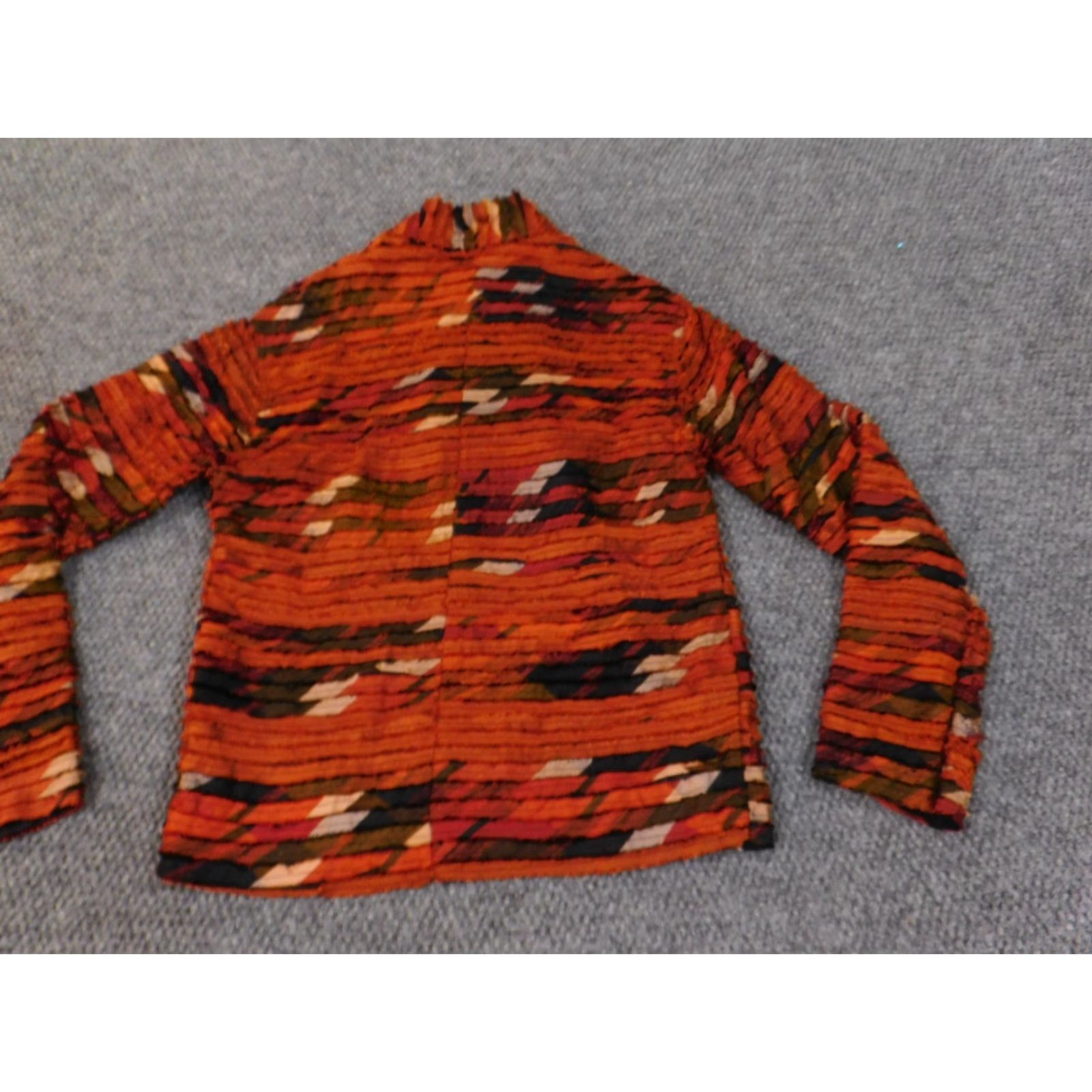 Vintage Chico's Jacket Womens Size 0 Silk Orange Ruffle Button Linen Lining Vintage No Casual Fall Spring Regular Fit Classic Design India Silk 100% Size XS / US 0-2 / IT 36-38 - 7 Thumbnail