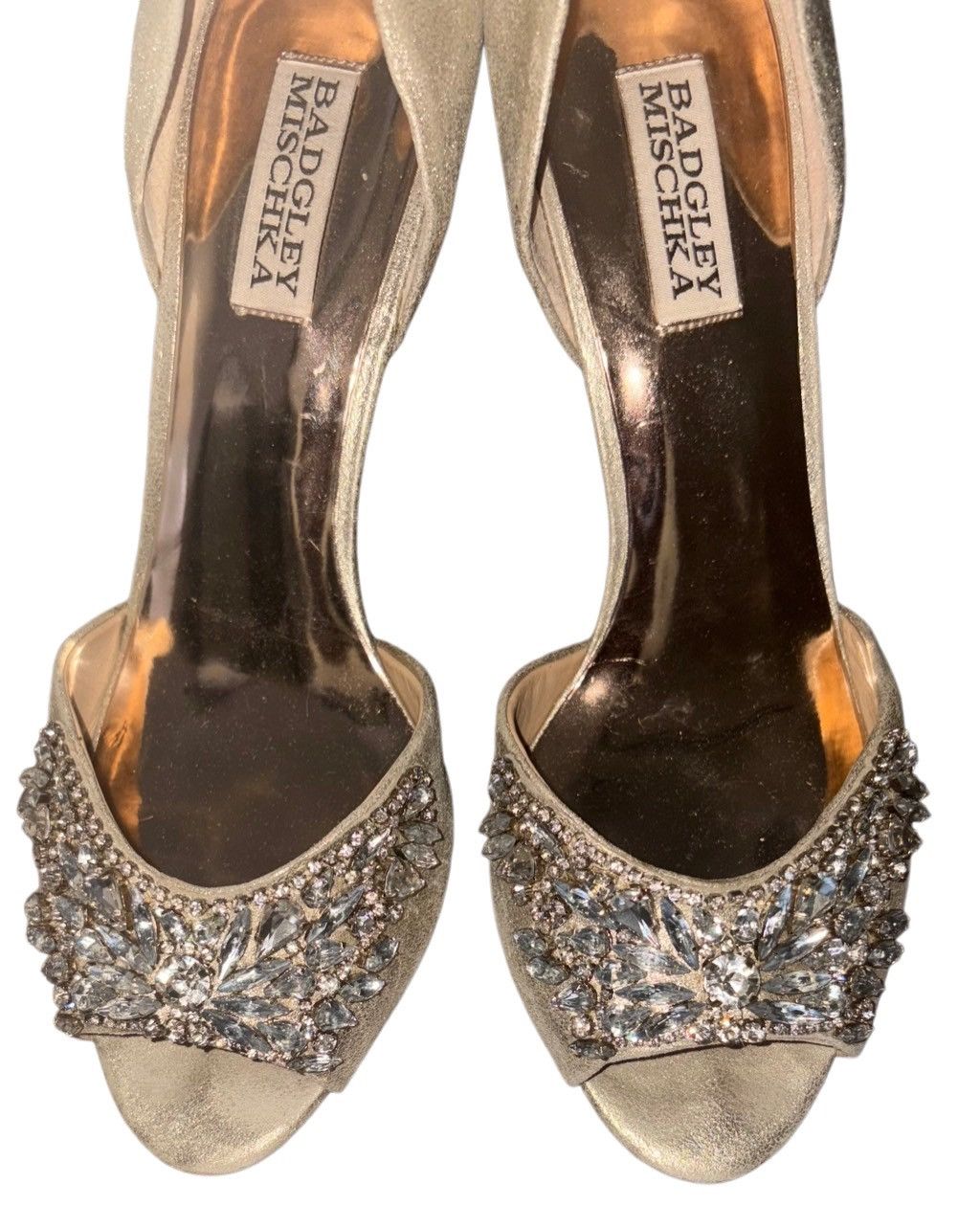 Badgley Mischka Badgley Mischka Crystal Embellished Heels Size US 8.5 / IT 38.5 - 9 Thumbnail