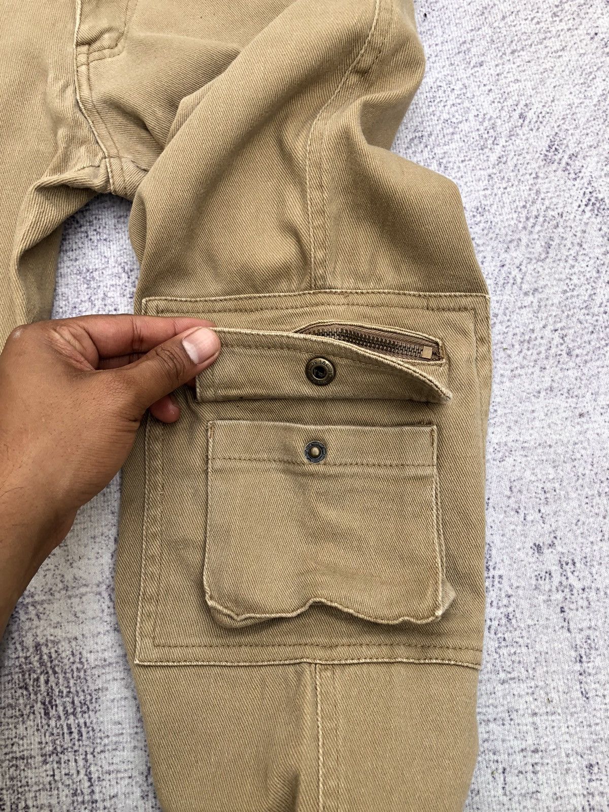 Forever 21 × Vintage Cargo Pants Fantastic & Forever 8 Pocket Skinny Fit Size US 28 / EU 44 - 5 Thumbnail