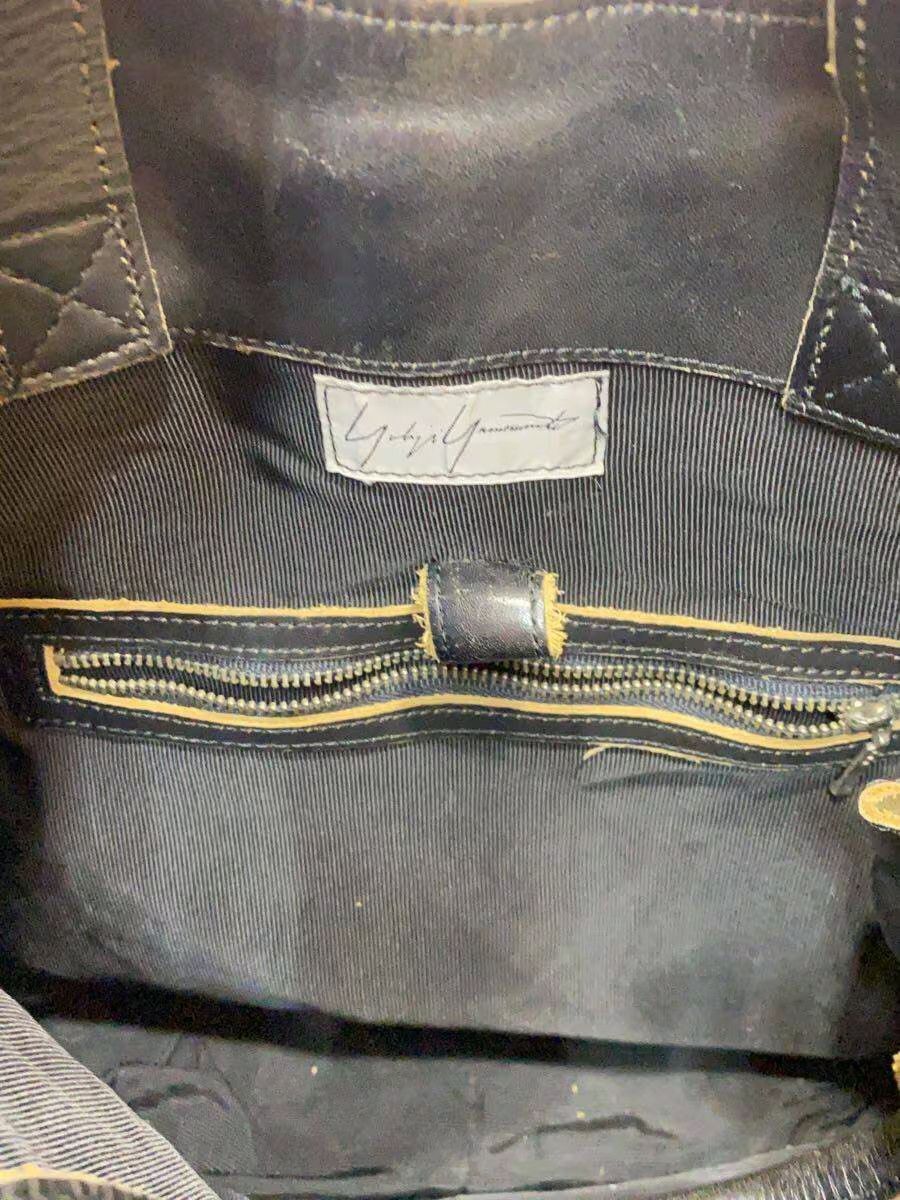 Yohji Yamamoto YOHJI YAMAMOTO Tote Bag/Leather/Black Size ONE SIZE - 6 Thumbnail