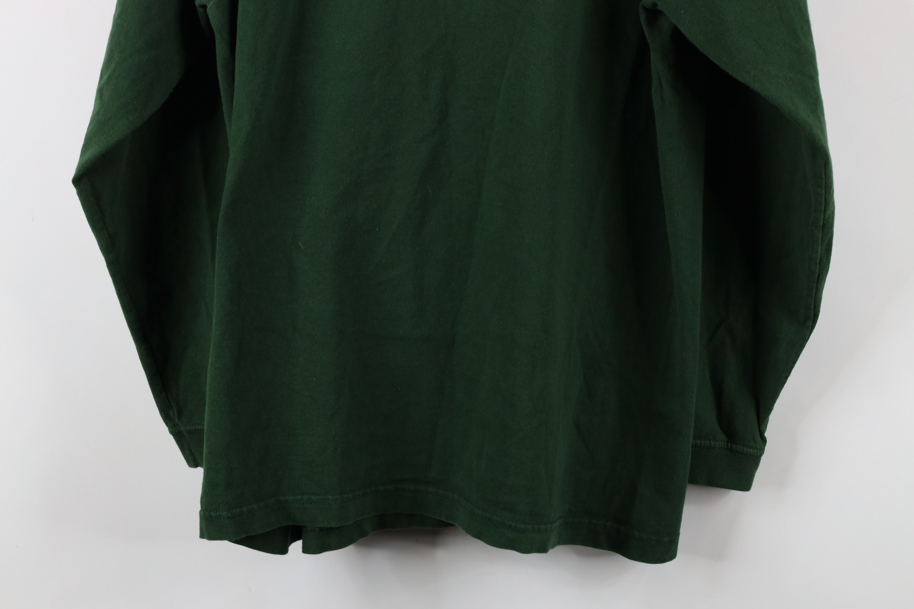 Vintage Vintage 90s Streetwear Cotton Long Sleeve T-Shirt Green Size US L / EU 52-54 / 3 - 11 Thumbnail