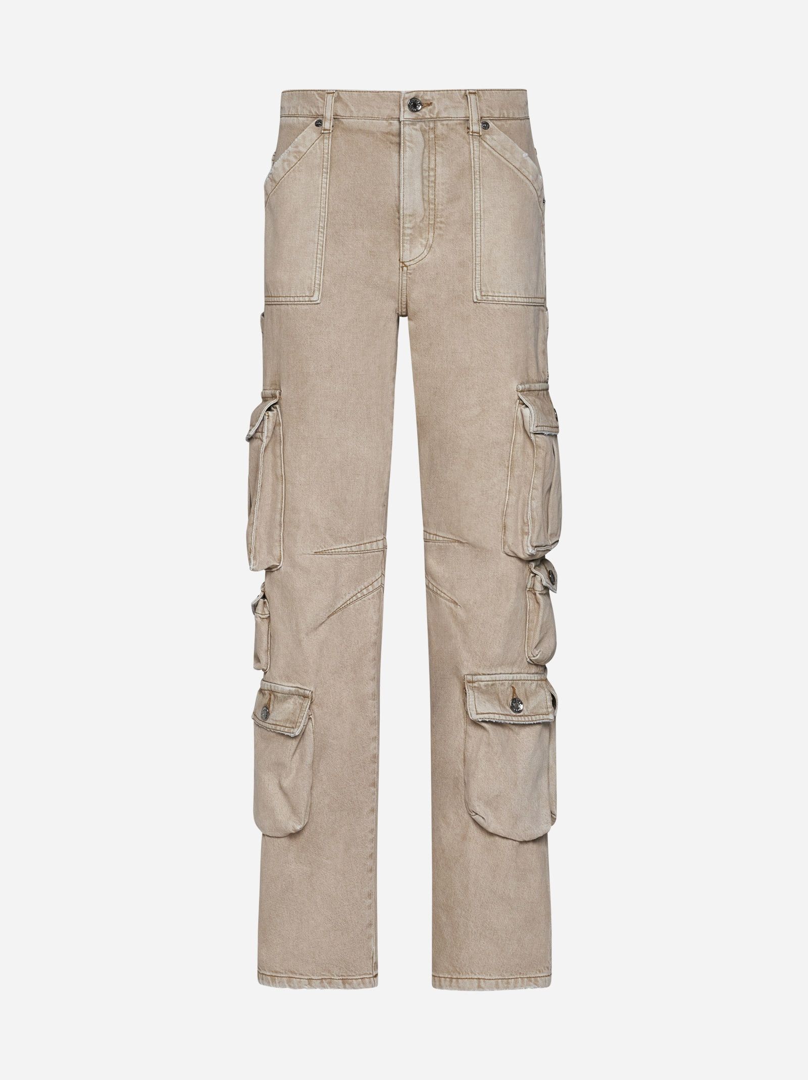 Dolce & Gabbana o1y0825 Denim Cargo Pant in Sand Size 27" / US 4 / IT 40 - 1 Thumbnail