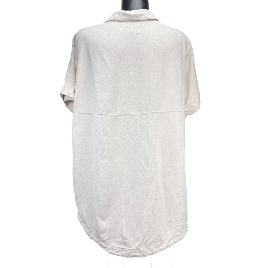 Rhythm RHYTHM. Classics Mother of Pearl Short Sleeve Shirt Dress L Size L / US 10 / IT 46 - 2 Thumbnail