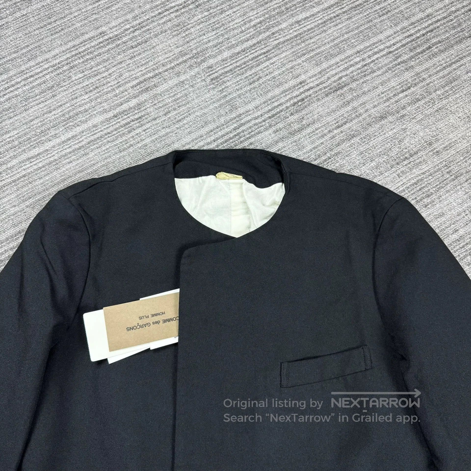 Comme des Garcons CDG Homme Plus Collarless Short Jacket. Size US M / EU 48-50 / 2 - 3 Thumbnail