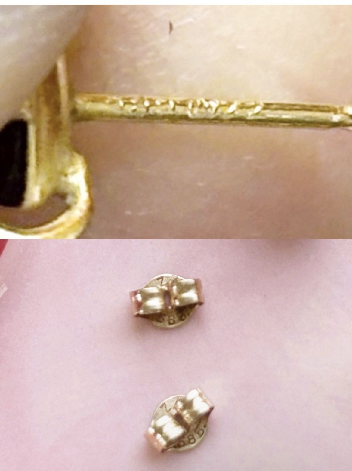 Other Estate Vintage Natural Garnet and 14kt Gold Stud Earrings Size ONE SIZE - 13 Thumbnail