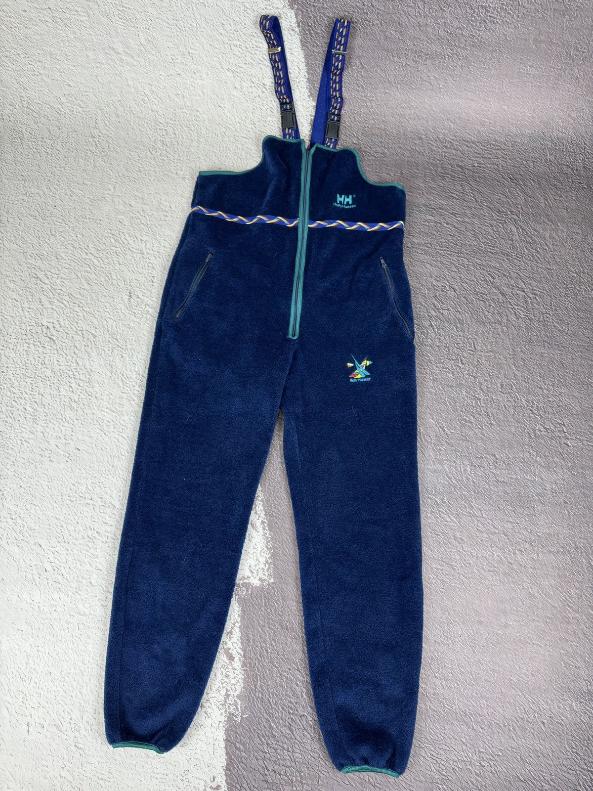 Image of Helly Hansen Fleece Overalls Jumpsuit Large in Blue, Men's (Size 34)