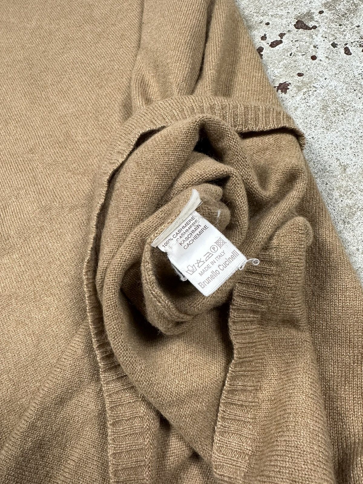 Brunello Cucinelli ‼️ Brunello Cucinelli Cashmere Beige Jumper Sweater Size US L / EU 52-54 / 3 - 6 Thumbnail
