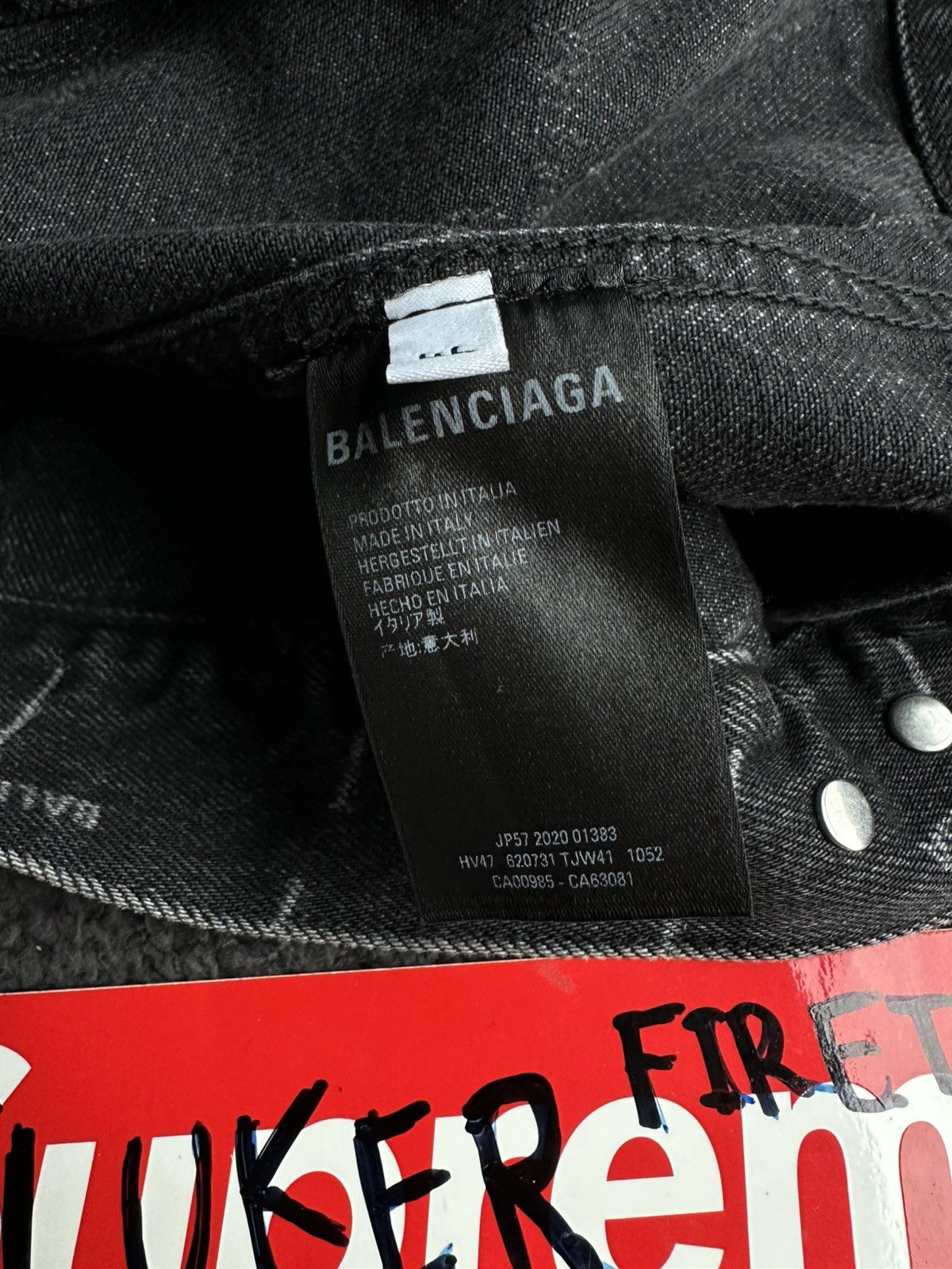 Balenciaga Balenciaga Oversized Stonewashed Logo Size US XL / EU 56 / 4 - 8 Thumbnail
