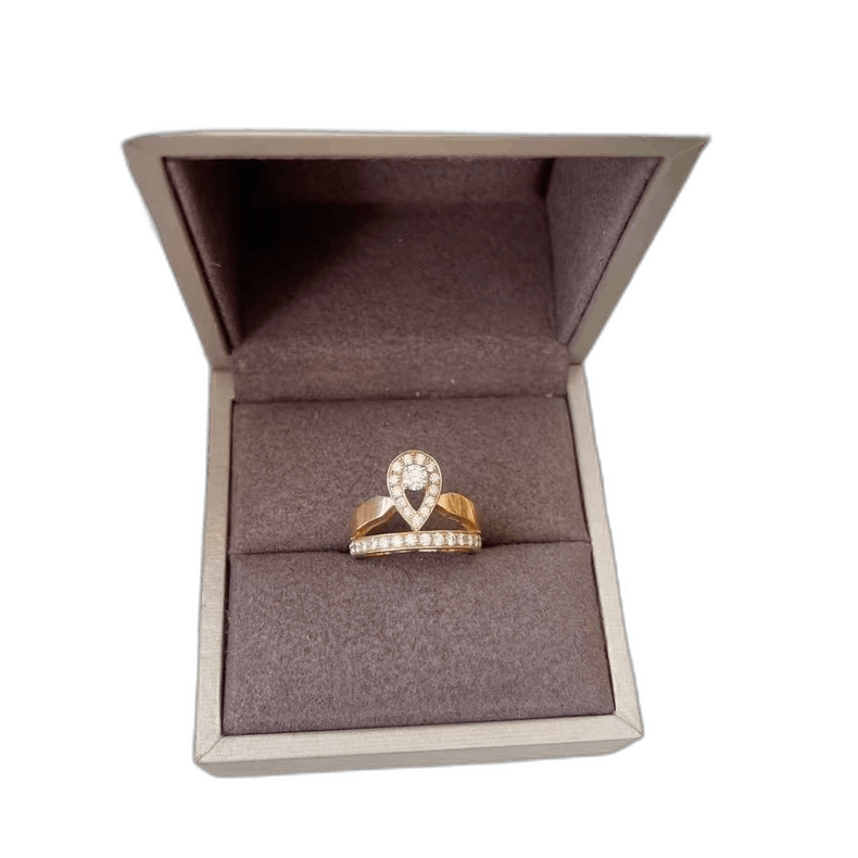 Chaumet Crown Rose Gold Diamond Ring