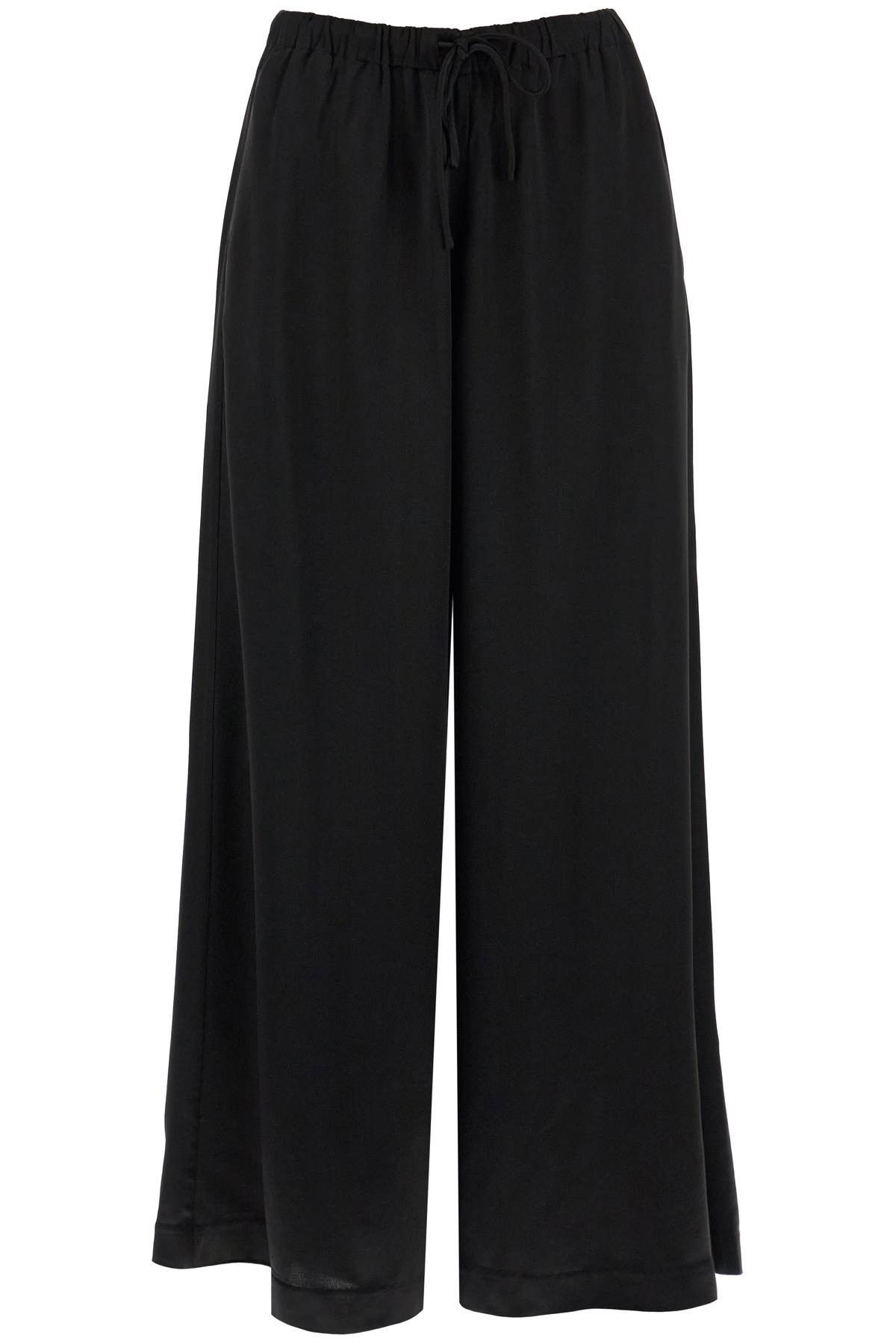 image of By Malene Birger 'clorella' Satin Palazzo Pants in Black, Women's (Size 26)