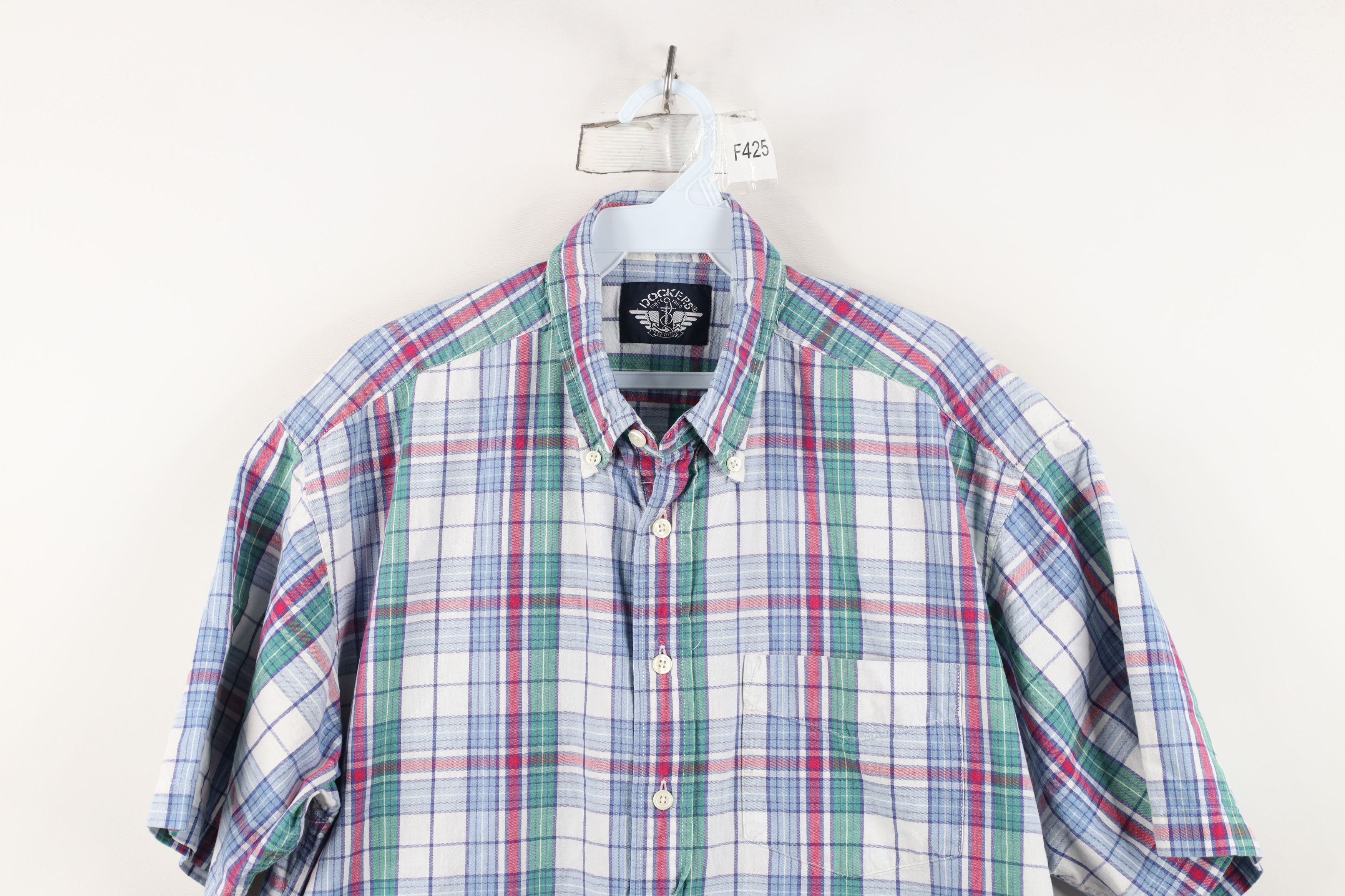 Vintage Vintage 90s Streetwear Plaid Short Sleeve Button Down Shirt Size US L / EU 52-54 / 3 - 2 Thumbnail