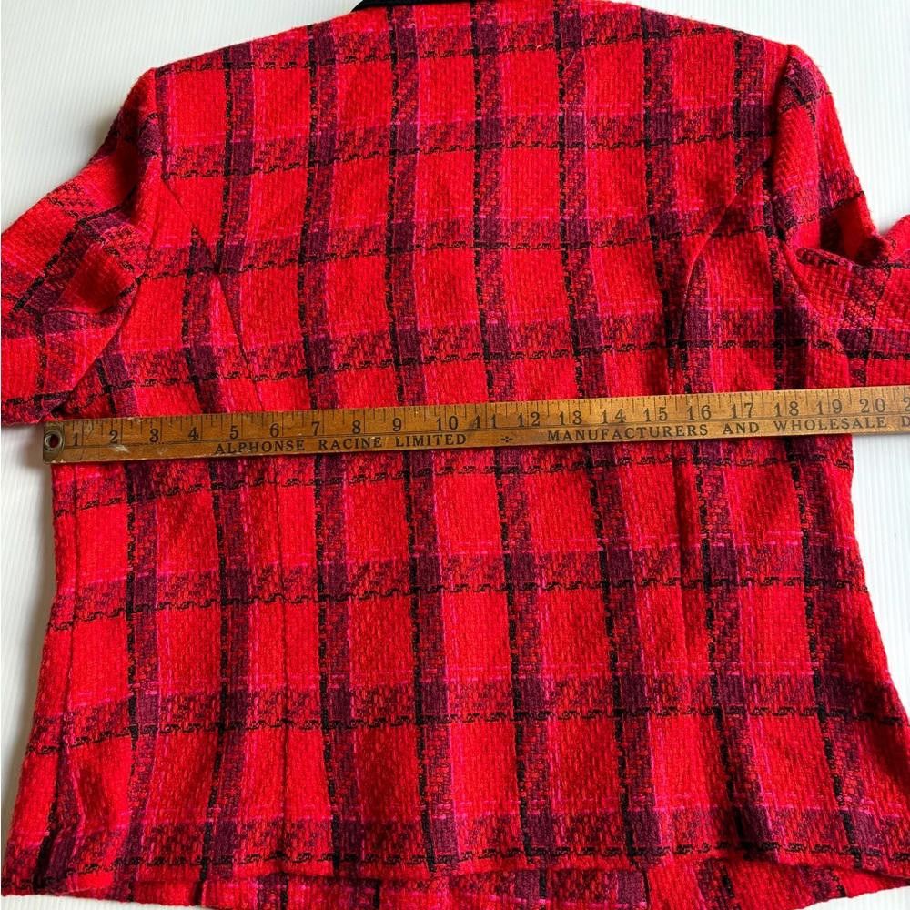 Designer Vintage Positive Attitude Red Plaid Button-Up Size XXL / US 16-18 / IT 52-54 - 6 Thumbnail