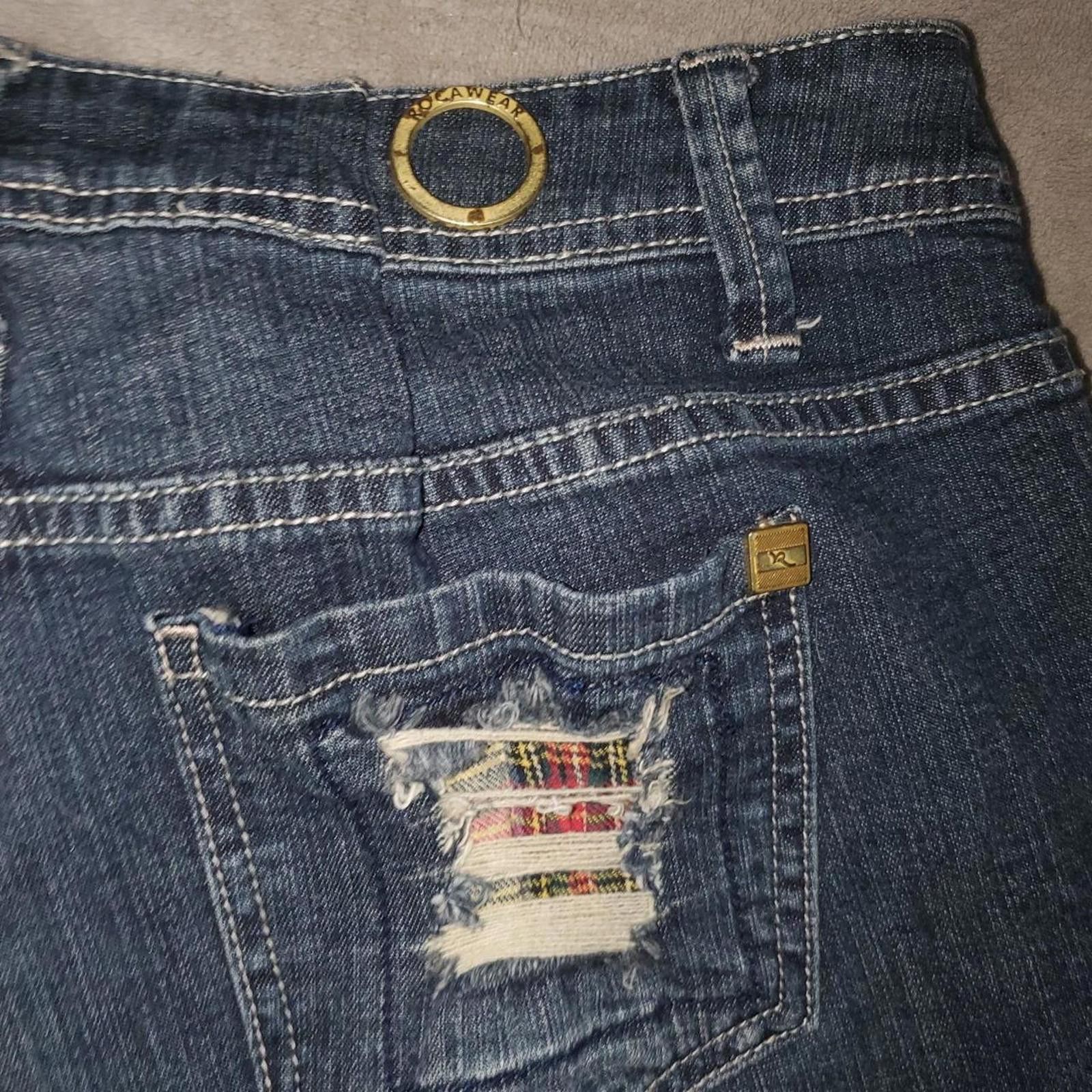 Rocawear Rocawear Women's Red and Navy Jeans Size 36" / US 14 / IT 50 - 4 Thumbnail