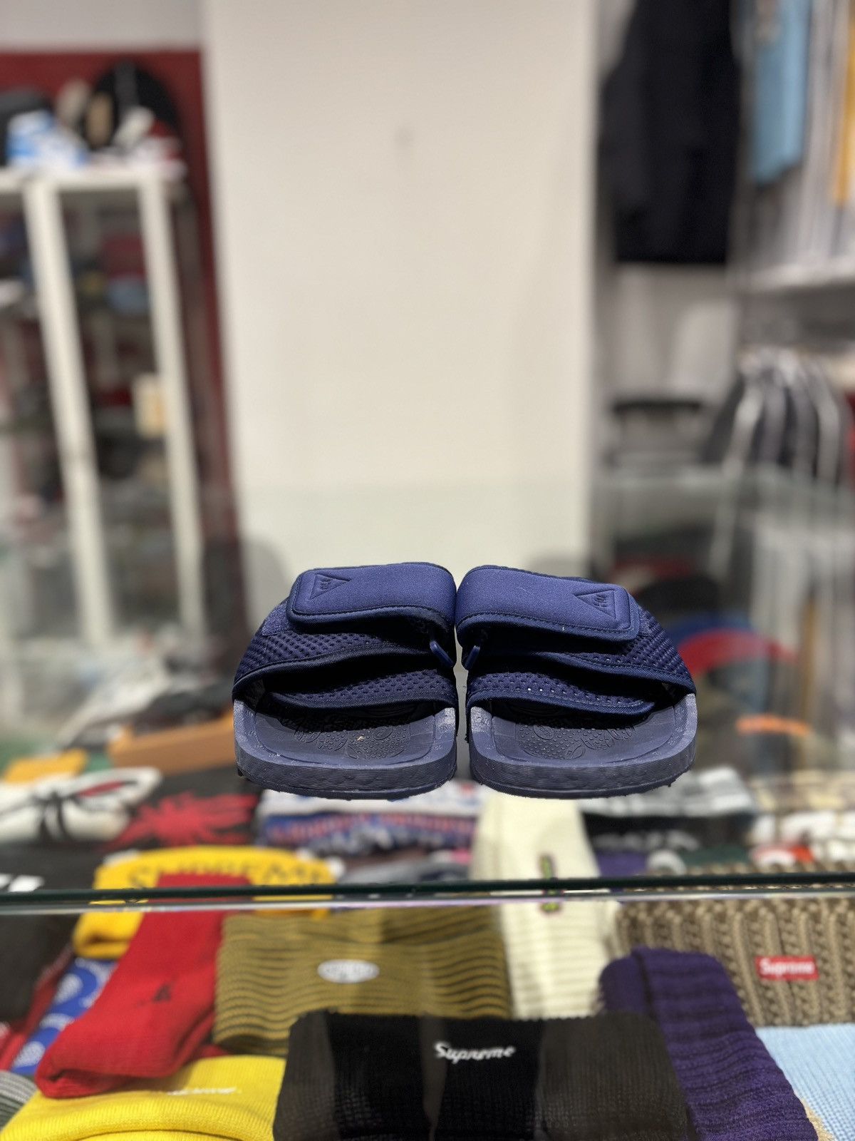 Adidas × Pharrell Pharrell x Adidas Boost Slides Night Sky Size: 9 Size US 9 / EU 42 - 3 Thumbnail