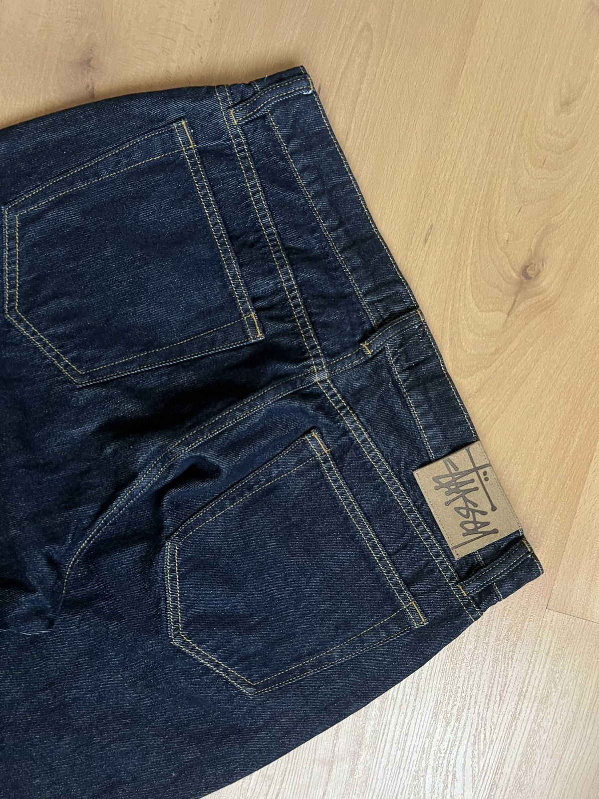 Stussy Stüssy Big Ol’ Jeans — 42cm waist, raw denim, great cond. Size US 32 / EU 48 - 3 Thumbnail