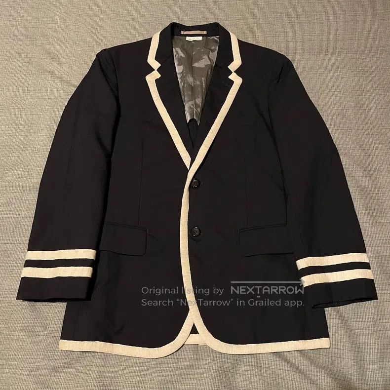 Comme des Garcons Comme Des Garcons Rough Cloth Striped Wool Ankle Length Sl Size US S / EU 44-46 / 1 - 1 Thumbnail