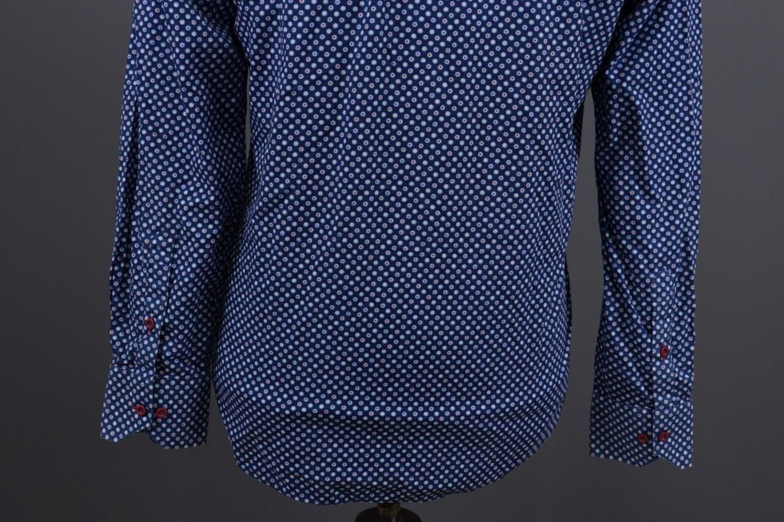 Designer CLAUDIO LUGLI Blue Dotted Button Down Shirt Size M Size US M / EU 48-50 / 2 - 10 Thumbnail