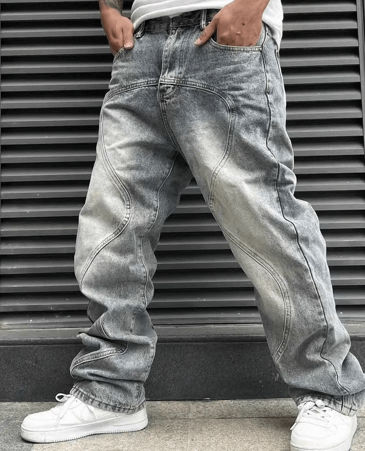 Jean Washed distressed blue jeans Size US 30 / EU 46 - 1 Thumbnail