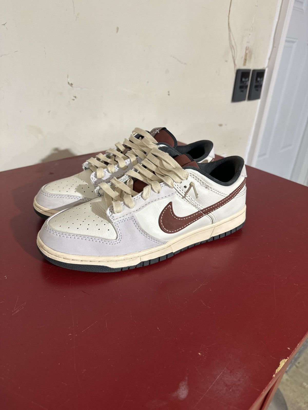 Nike Nike Dunk Pearl White/Dark Pony Size US 13 / EU 46 - 4 Thumbnail