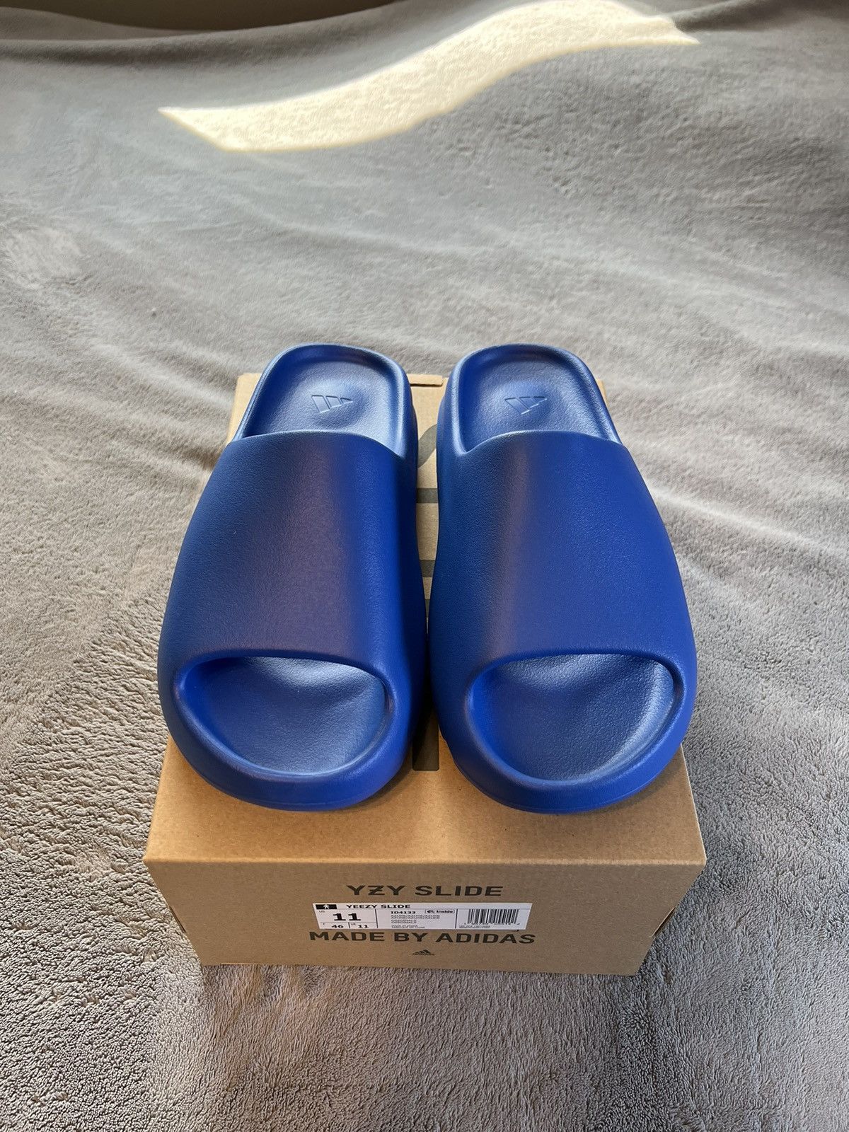 image of Adidas Yeezy Slide Azure in Blue, Men's (Size 11)
