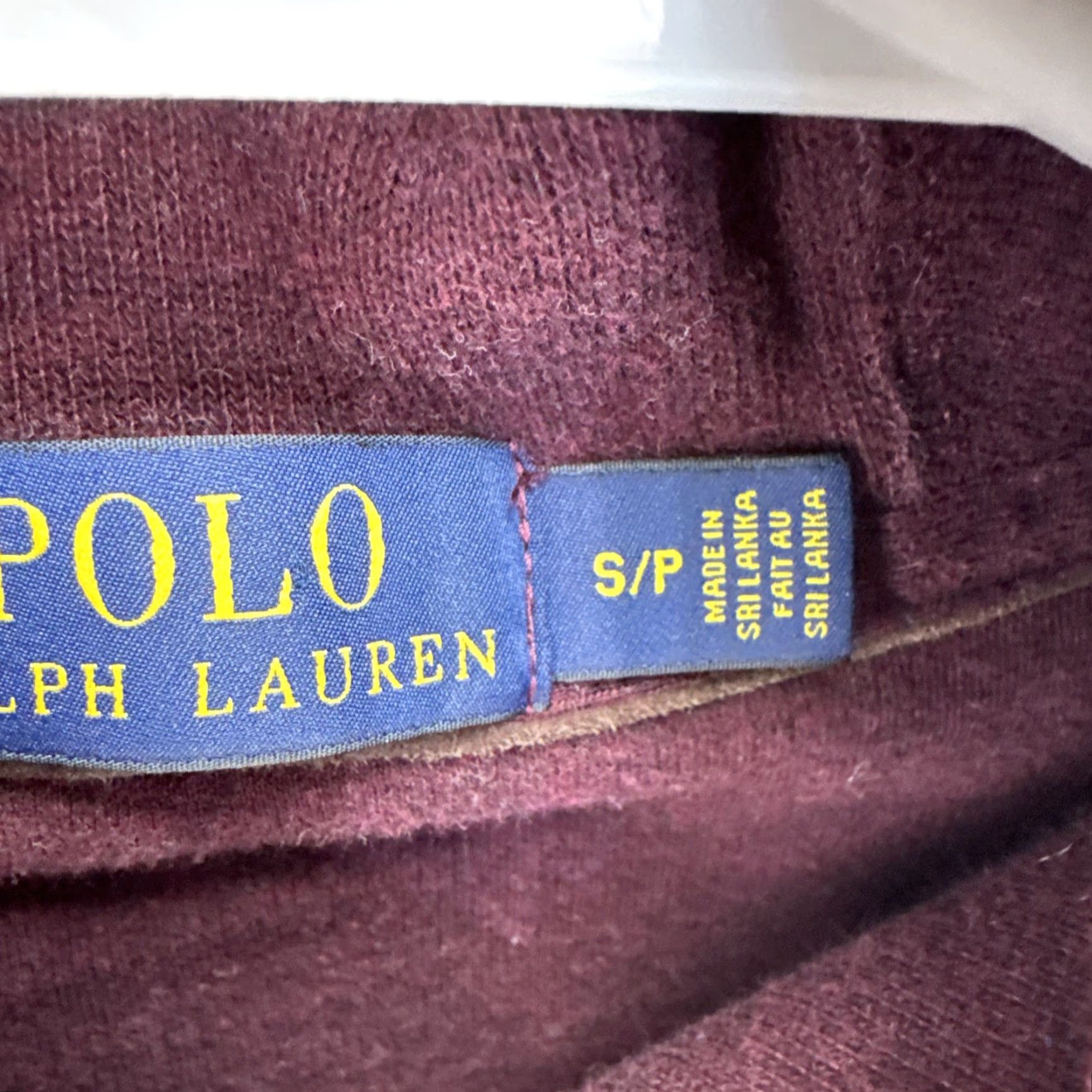 Polo Ralph Lauren Polo Ralph Lauren Sweater Mens Small Maroon Asymmetric Shawl Collar Long Sleeve Size US S / EU 44-46 / 1 - 2 Thumbnail