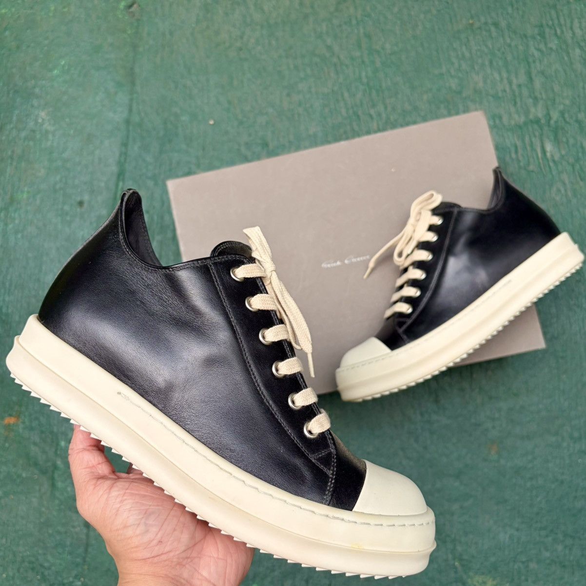 Rick Owens Rick Owens Mainline Leather Ramones Low Size US 6 / EU 39 - 15 Thumbnail