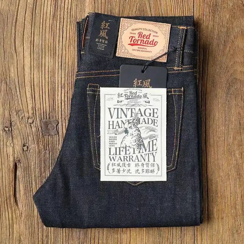 Japanese Brand × Vintage Red Tornado 16oz Slim Fit Jeans Size US 32 / EU 48 - 1 Thumbnail