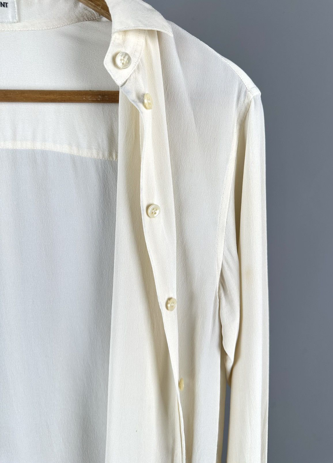 Saint Laurent Paris Saint Laurent - 2017 Silk Button down shirt Size XXS / US 00 / IT 34 - 10 Thumbnail