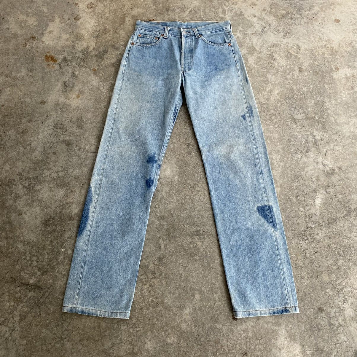 Size 28x31 Vintage 1993 Levis 501 Faded Blue Denim Jeans