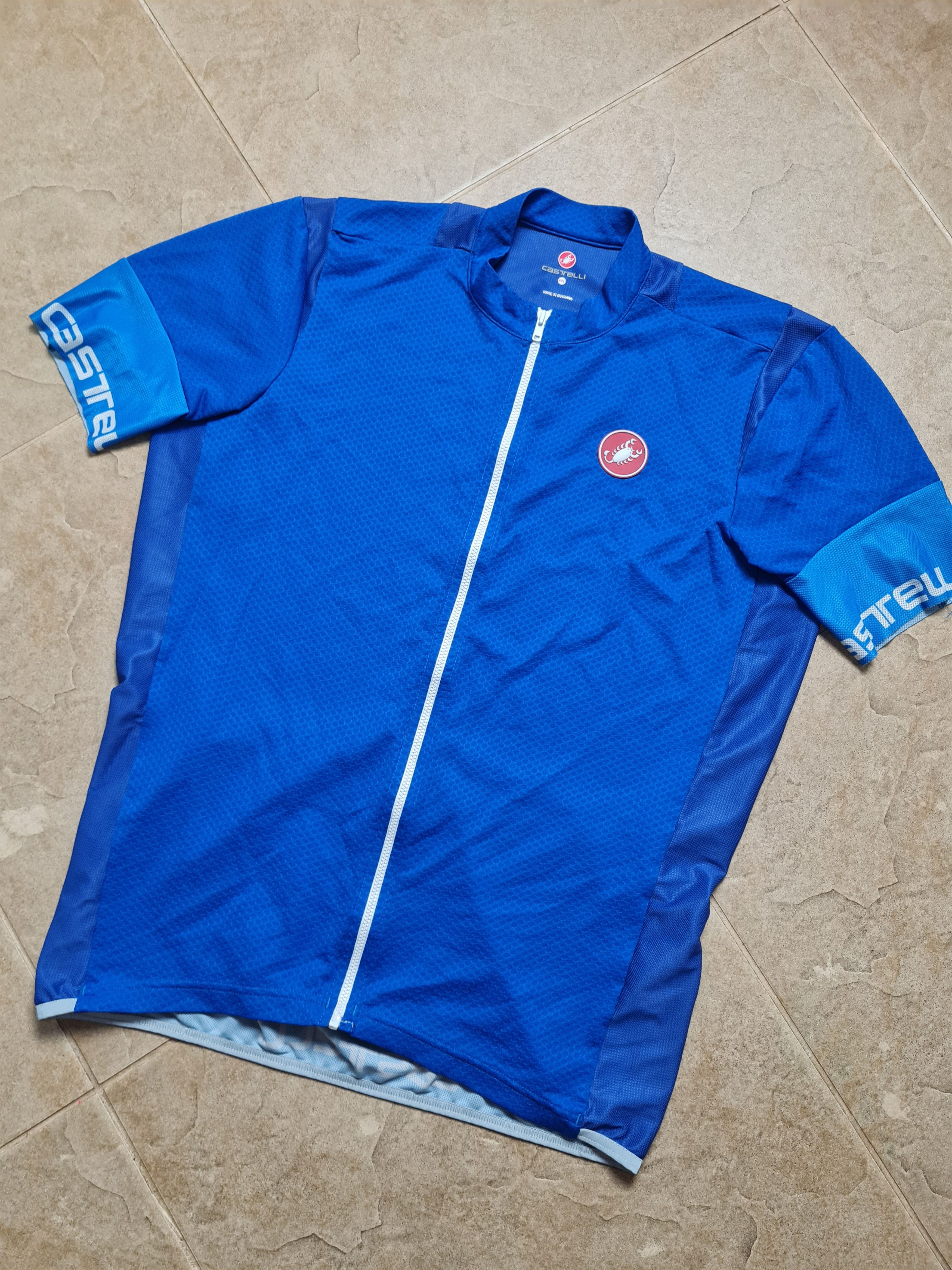 Other Bike Shirt CASTELLI ENTRANTA CYCLING Shirt Blue YKK VISLON Size US XXL / EU 58 / 5 - 10 Thumbnail