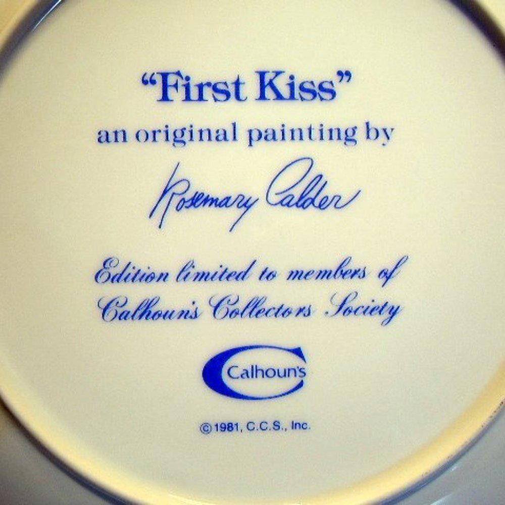 Designer First Kiss Rosemary Calder Plate (1981) -Excellent Condition Size ONE SIZE - 3 Thumbnail