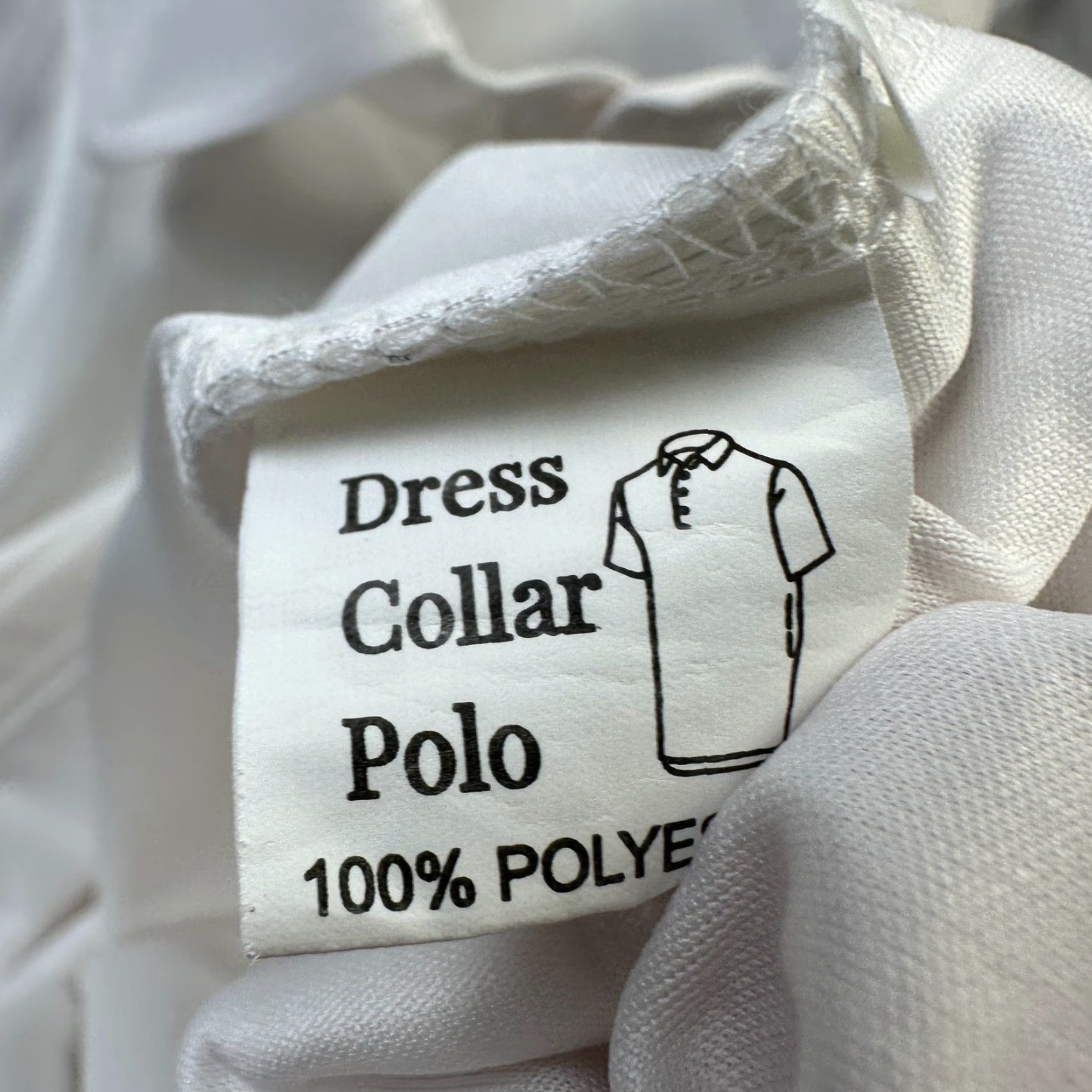 CO Collars & Co Polo Shirt Mens Large White Collared Button Short Sleeve Polo Shirt Casual Formal Golf White Mens L Collars & Co Vintage: No Size 42R - 6 Thumbnail