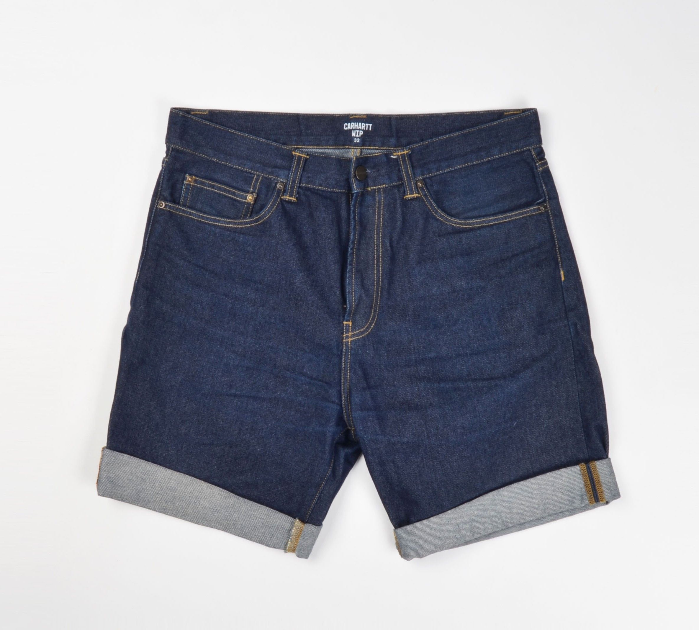 Carhartt Wip Carhartt Wip Blue Denim Pontiac Shorts Size US 32 / EU 48 - 1 Thumbnail