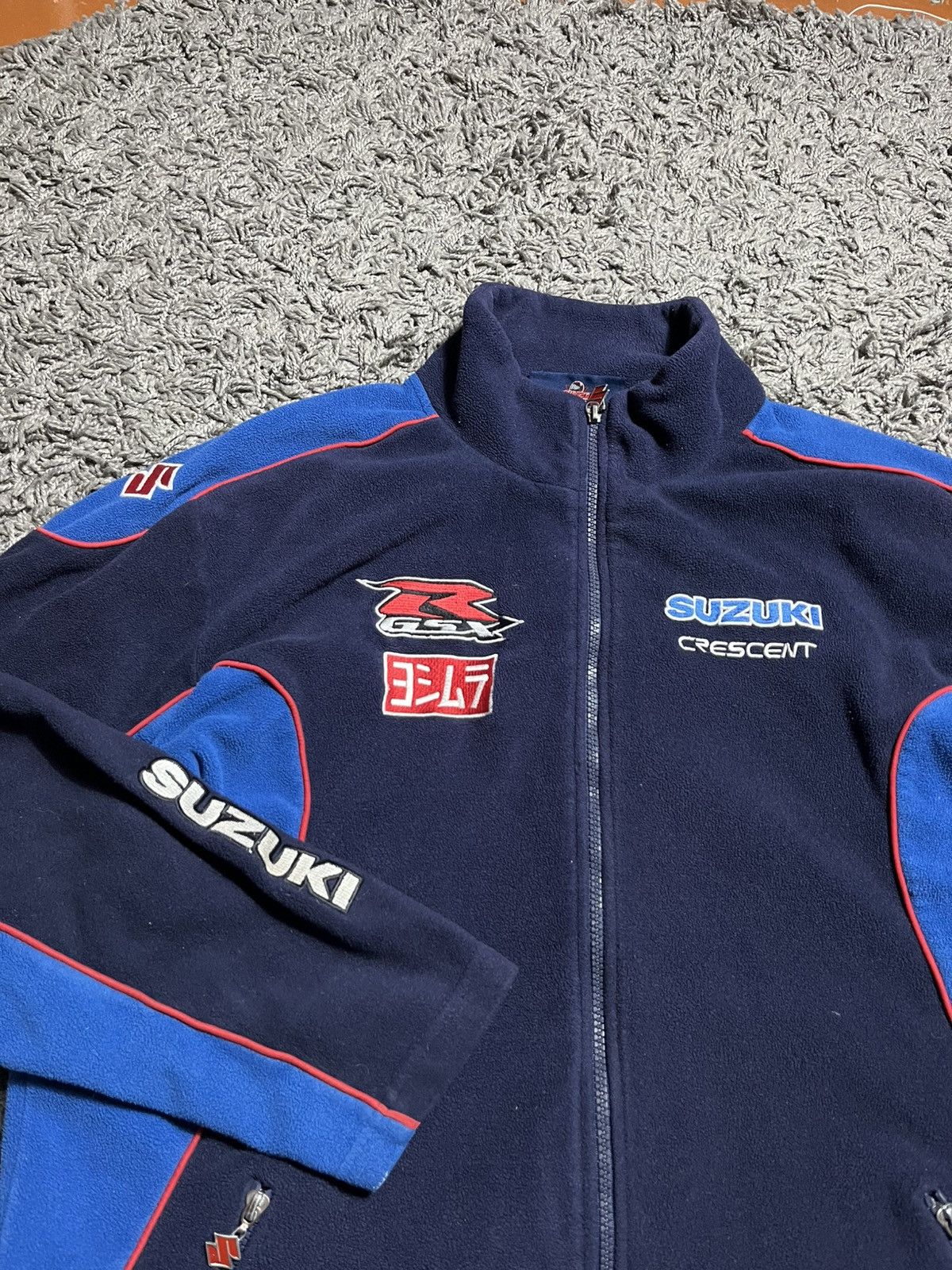Japanese Brand SUZUKI GSXR FLEECE ZIP JACKET VINTAGE Y2K RACING NASCAR Size US L / EU 52-54 / 3 - 2 Thumbnail