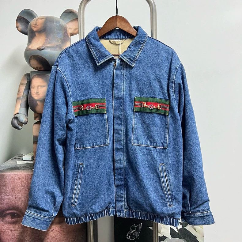 Gucci Gucci Horse buckle denim jacket 2503-Nextarrow Size US M / EU 48-50 / 2 - 1 Thumbnail