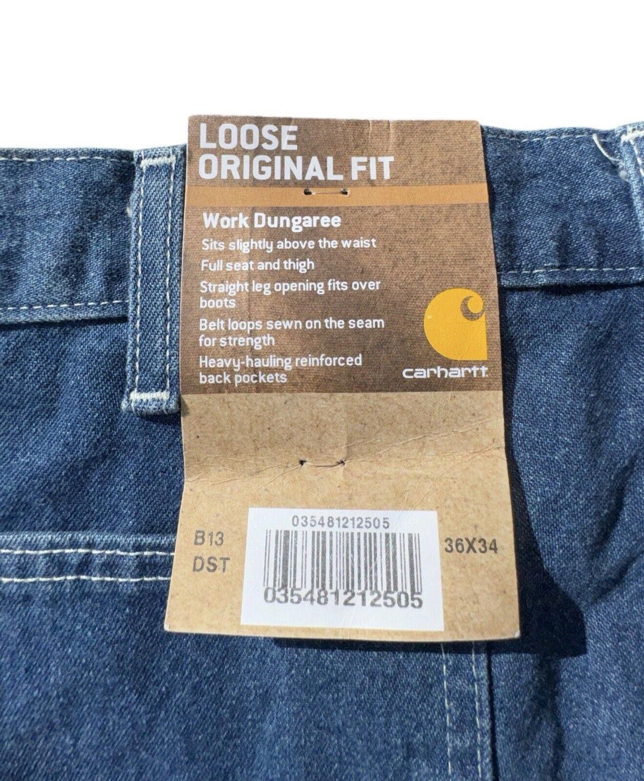 Carhartt Vintage Carhartt Blue Wash Dungaree Loose Jeans 36x34 Size US 36 / EU 52 - 7 Thumbnail