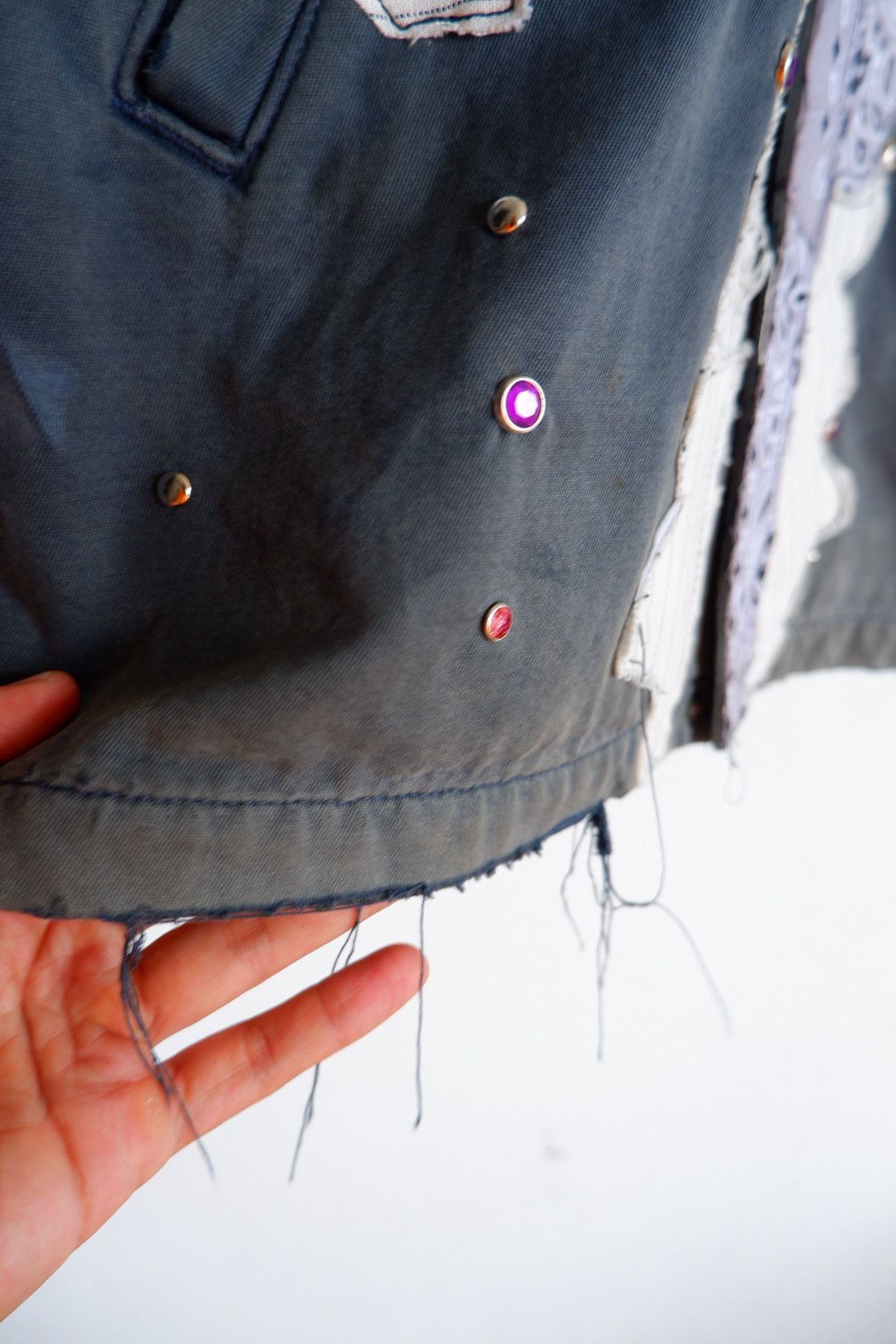 Sassafras Vintage Trashed Skull Custom Rework Jacket ArtEd02 Size US M / EU 48-50 / 2 - 7 Thumbnail