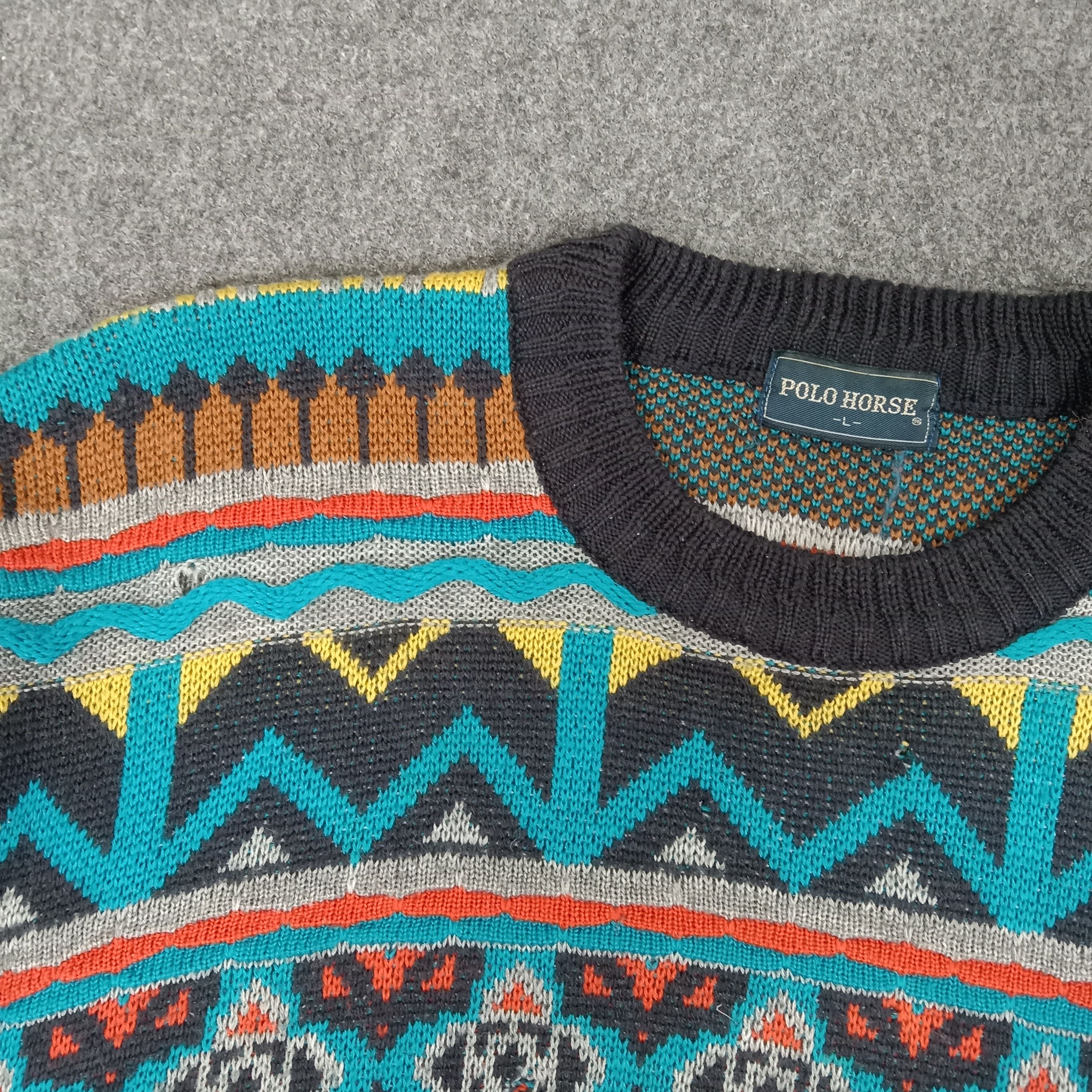 Coogi × Vintage Polo Horse Coogi Style Bohemian Sweatshirt Size US M / EU 48-50 / 2 - 2 Thumbnail
