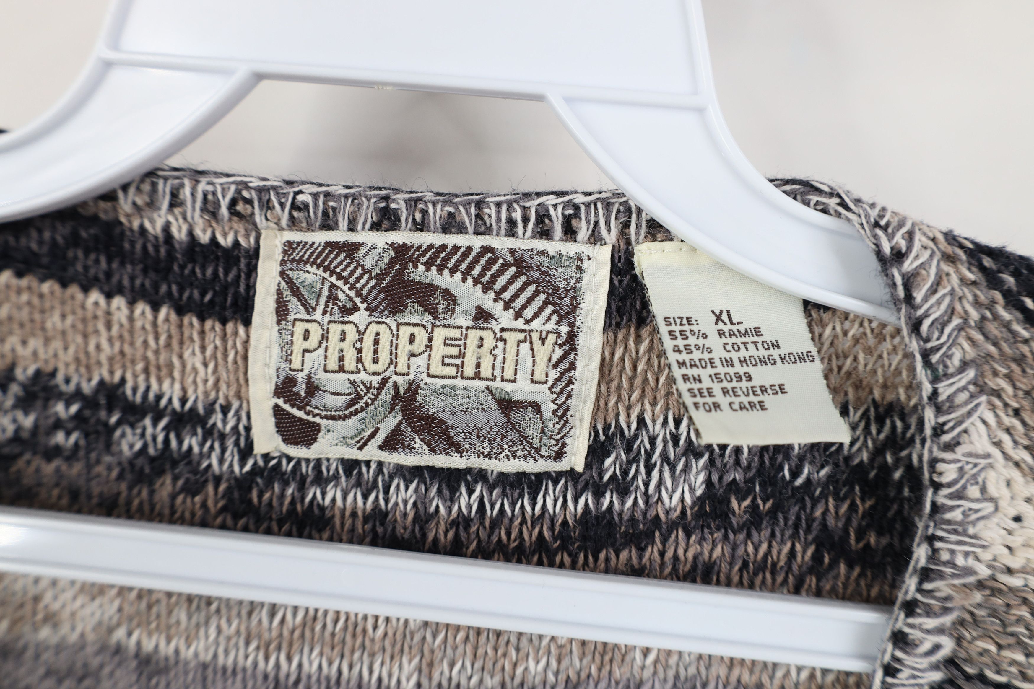 Vintage Vintage 90s Streetwear Earth Tone Striped Knit Sweater Vest Size US XL / EU 56 / 4 - 4 Thumbnail