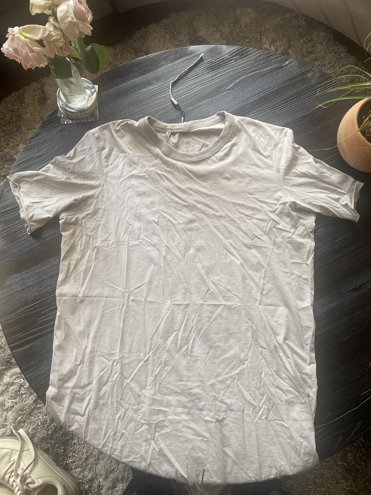 image of 11 By Boris Bidjan Saberi T Shirt Gray Garment-Dyed T-Shirt in Tan, Men's (Size XL)