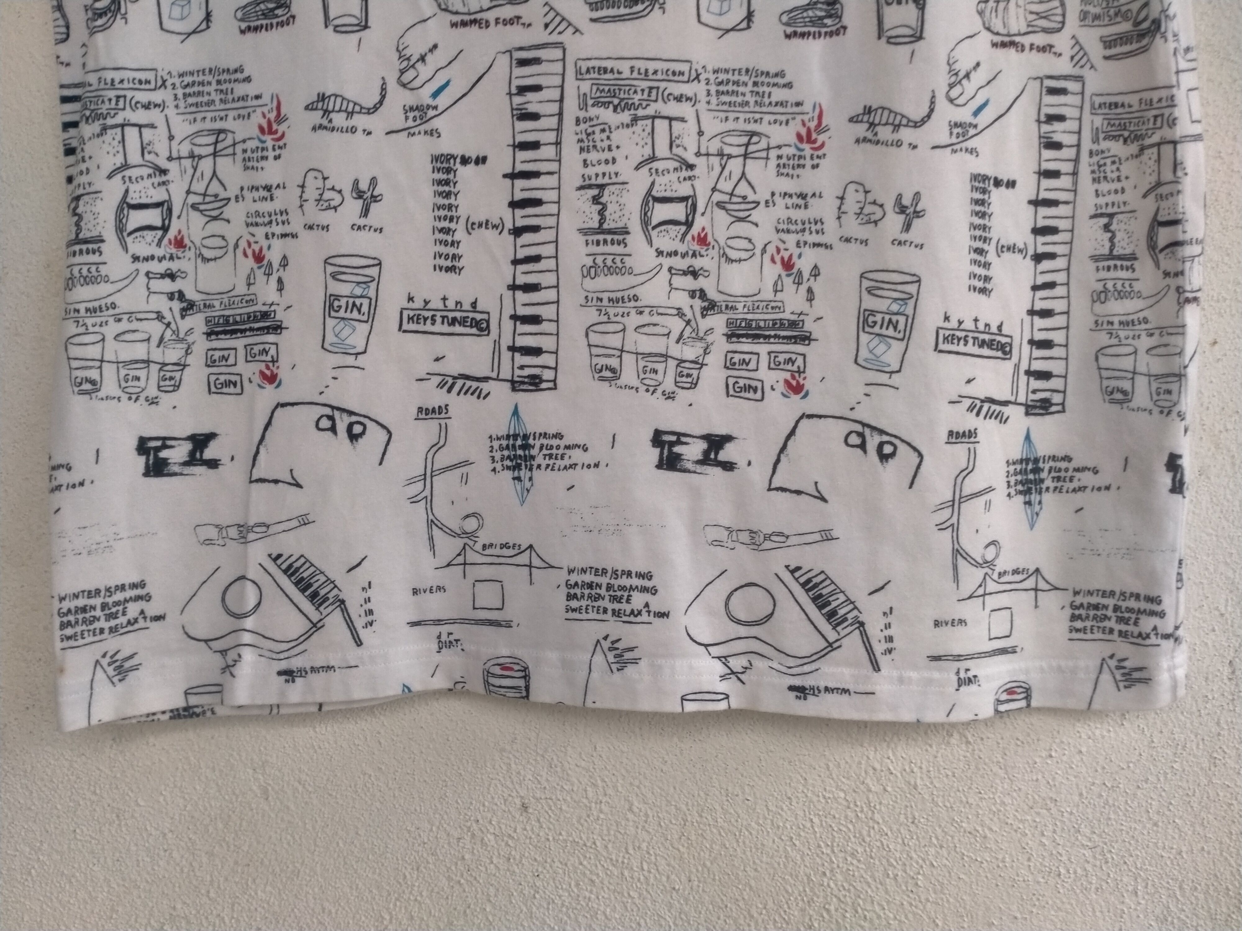 Japanese Brand × Jean-Michel Basquiat Jean Michael basquit X Uniqlo FULLPRINT t-shirt Size US M / EU 48-50 / 2 - 3 Thumbnail