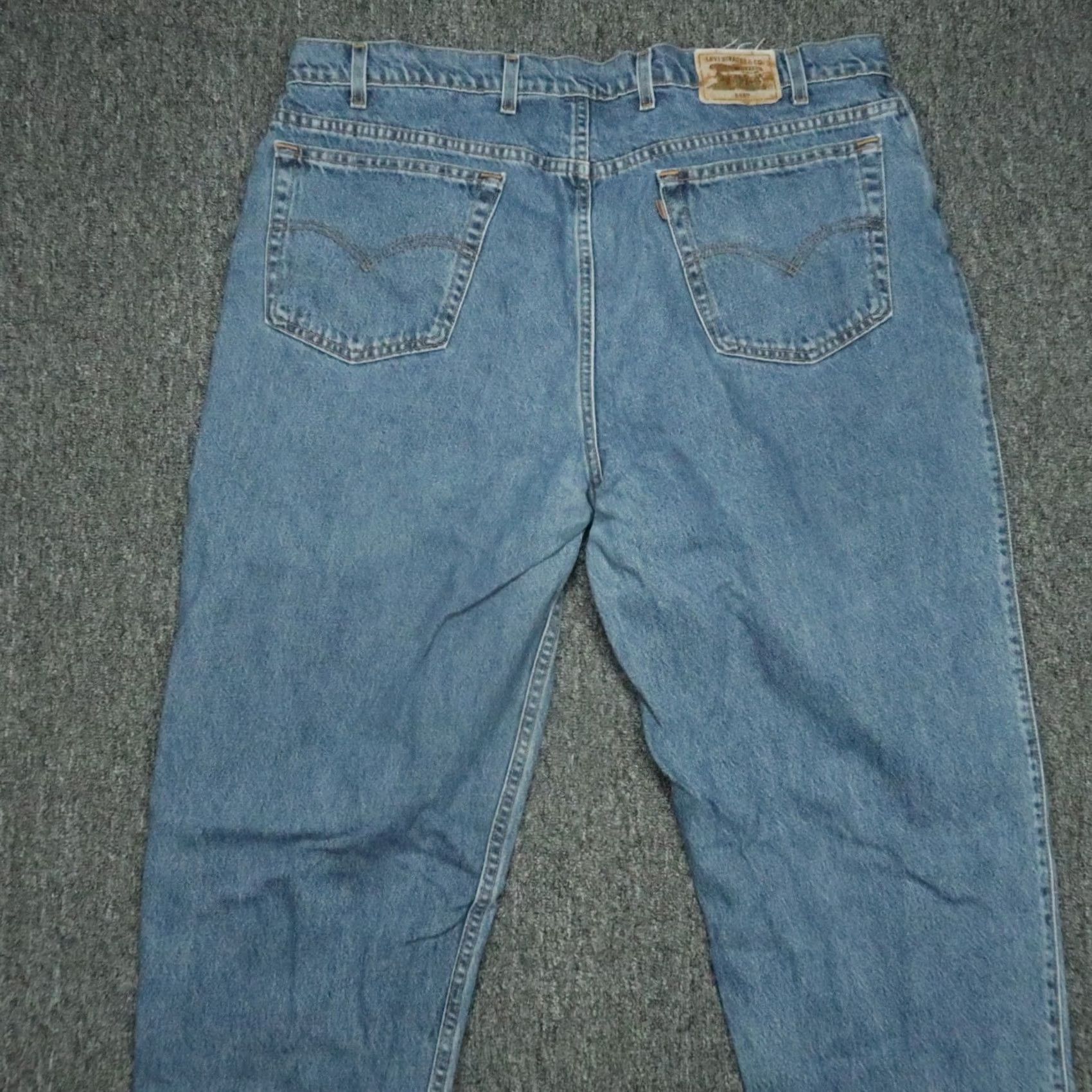 Levi's VINTAGE Levi's Jeans Men 42x30 Blue 545 Loose Orange Tab Baggy Wide Leg Relaxed 5-Pocket Denim Cotton Belt Loops Button Zip Mens Regular 42 in Blue Size US 42 / EU 58 - 7 Thumbnail
