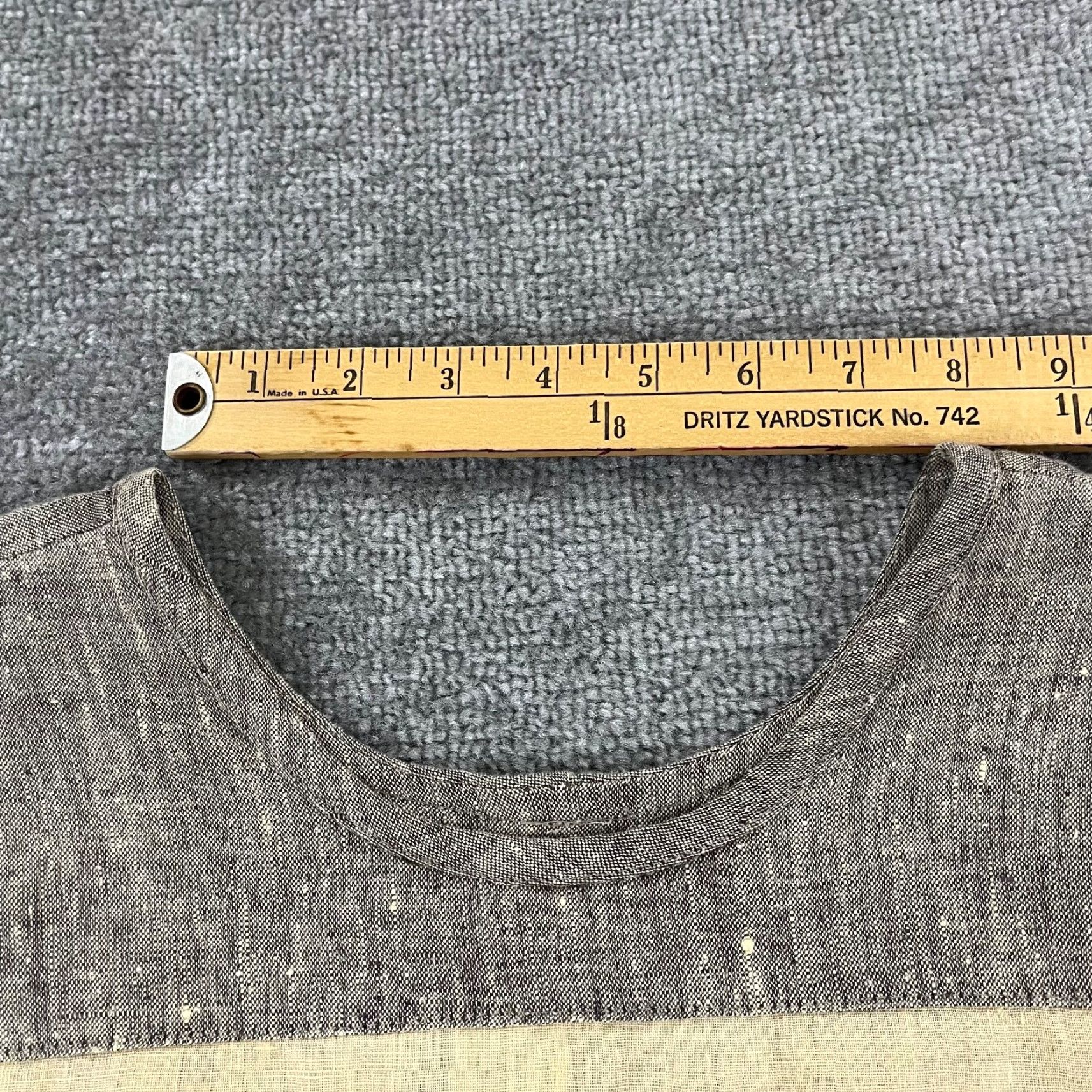 FLAX FLAX Shirt Women Small Brown 100% Linen Blouse Top Lagenlook Short Sleeve Jeanne Shirt (Regular) Womens Size S / US 4 / IT 40 - 5 Thumbnail