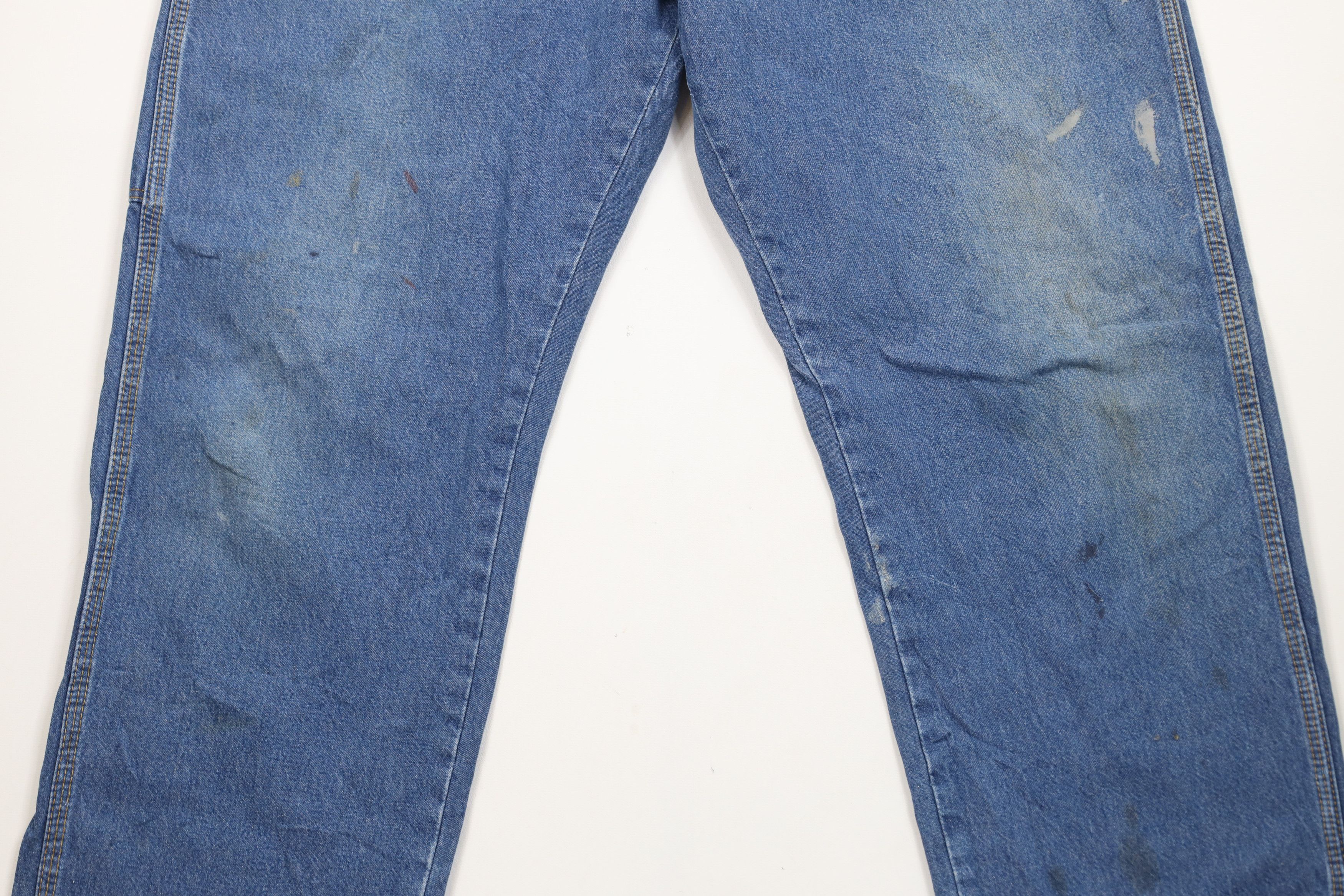Vintage Vintage 70s Streetwear Wide Leg Dungaree Denim Jeans USA Size US 36 / EU 52 - 3 Thumbnail