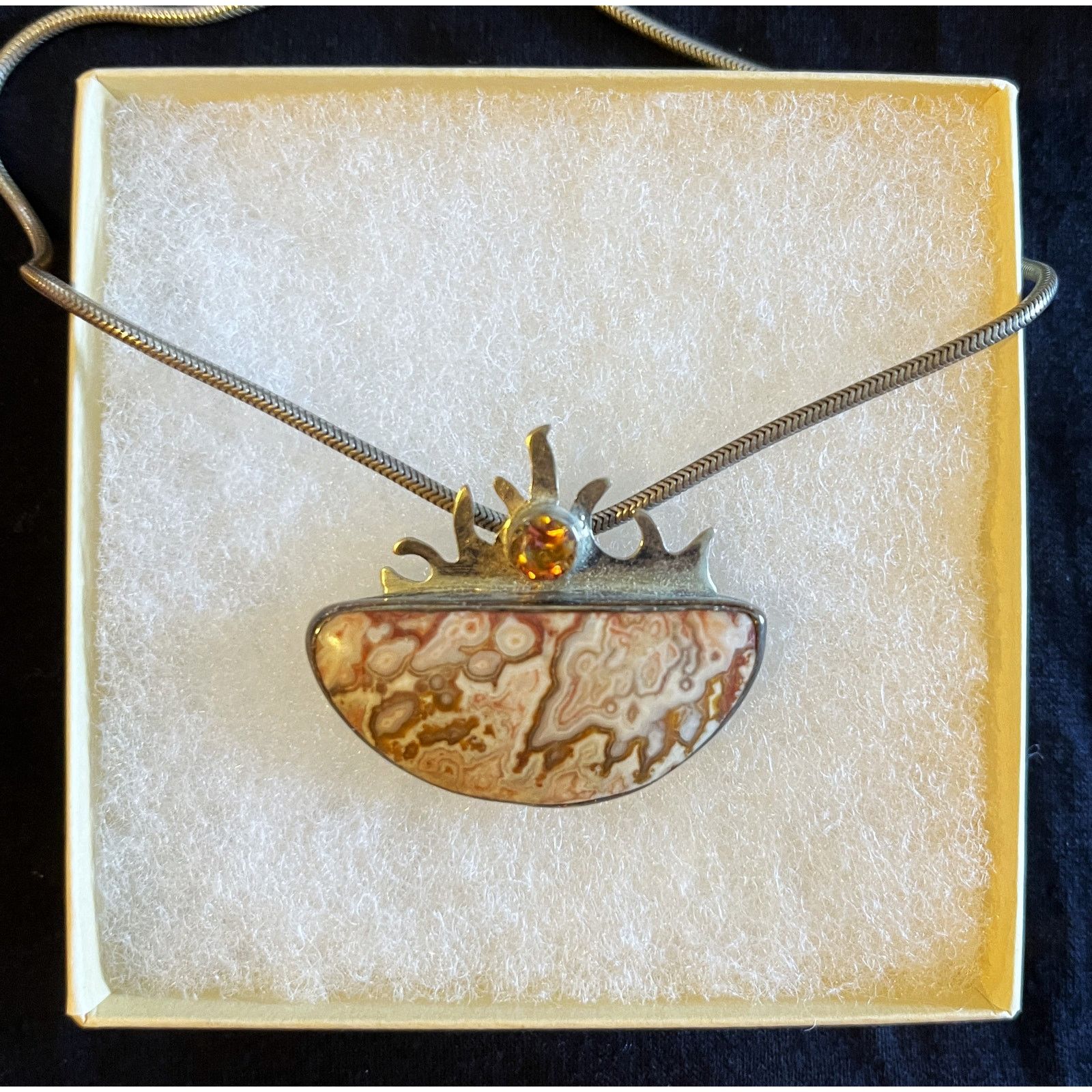 Other Unique Agate and Stone 926 Silver Necklace Size ONE SIZE - 1 Thumbnail